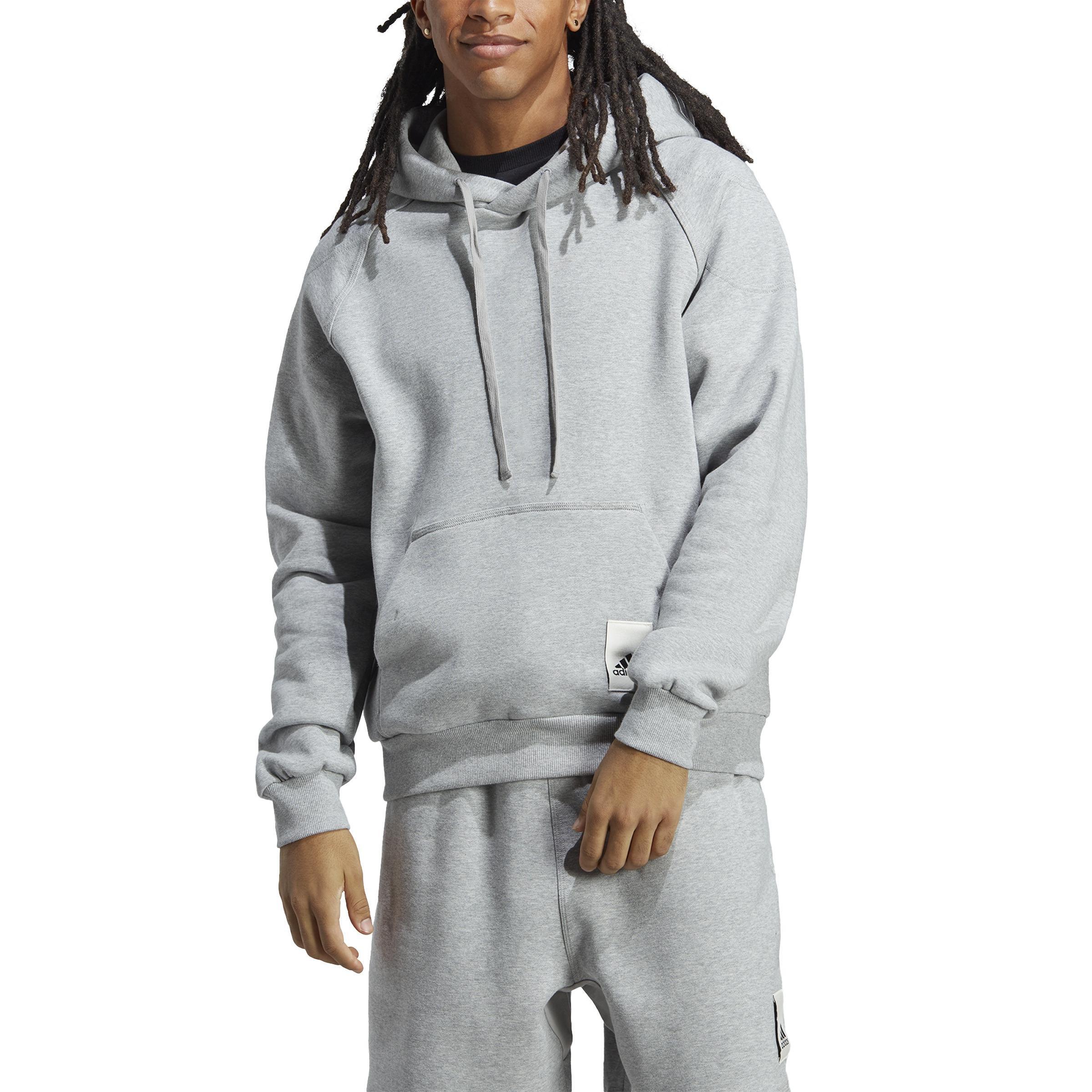 Lounge Fleece Hoodie, Grey, A901_ONE, large image number 0