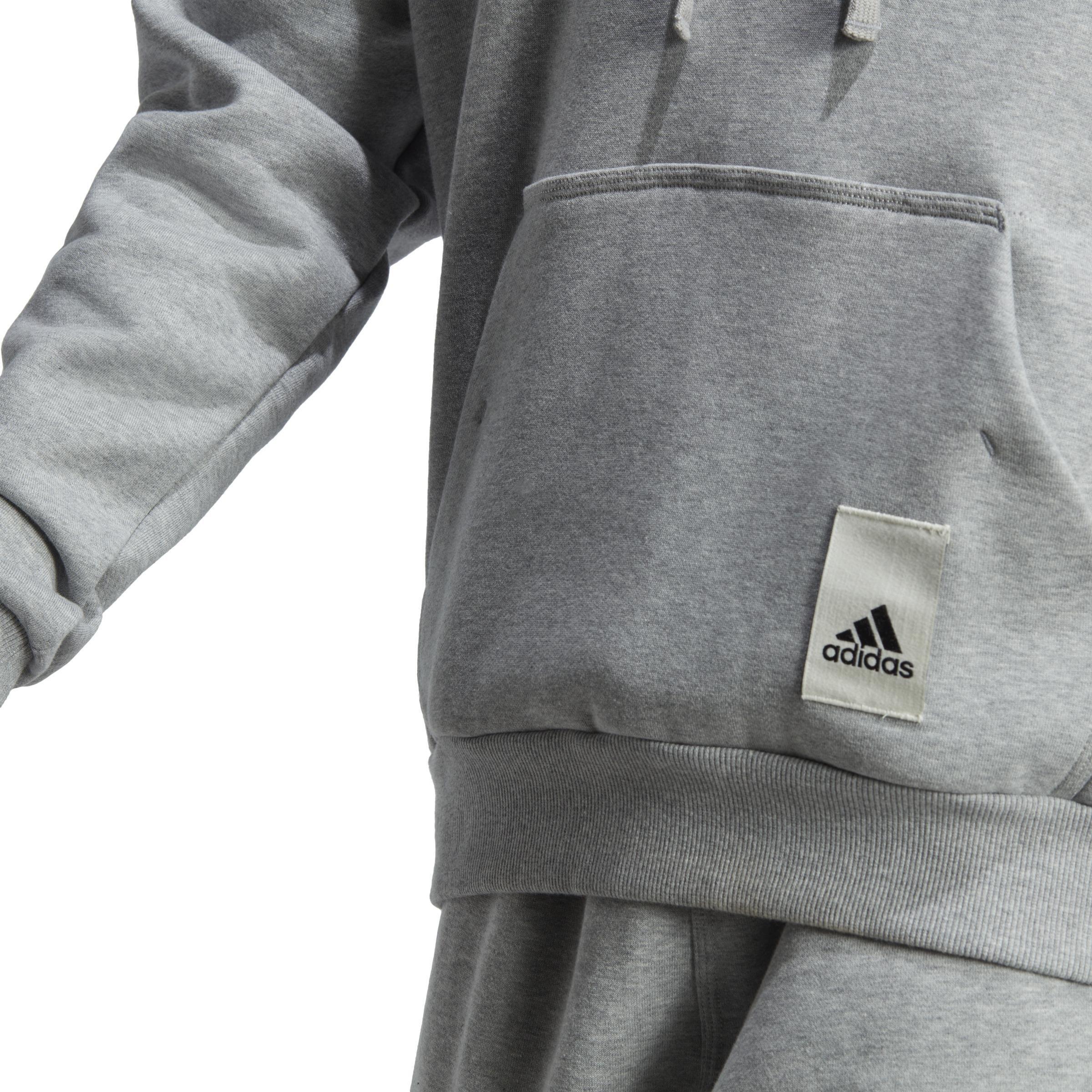 Lounge Fleece Hoodie, Grey, A901_ONE, large image number 5