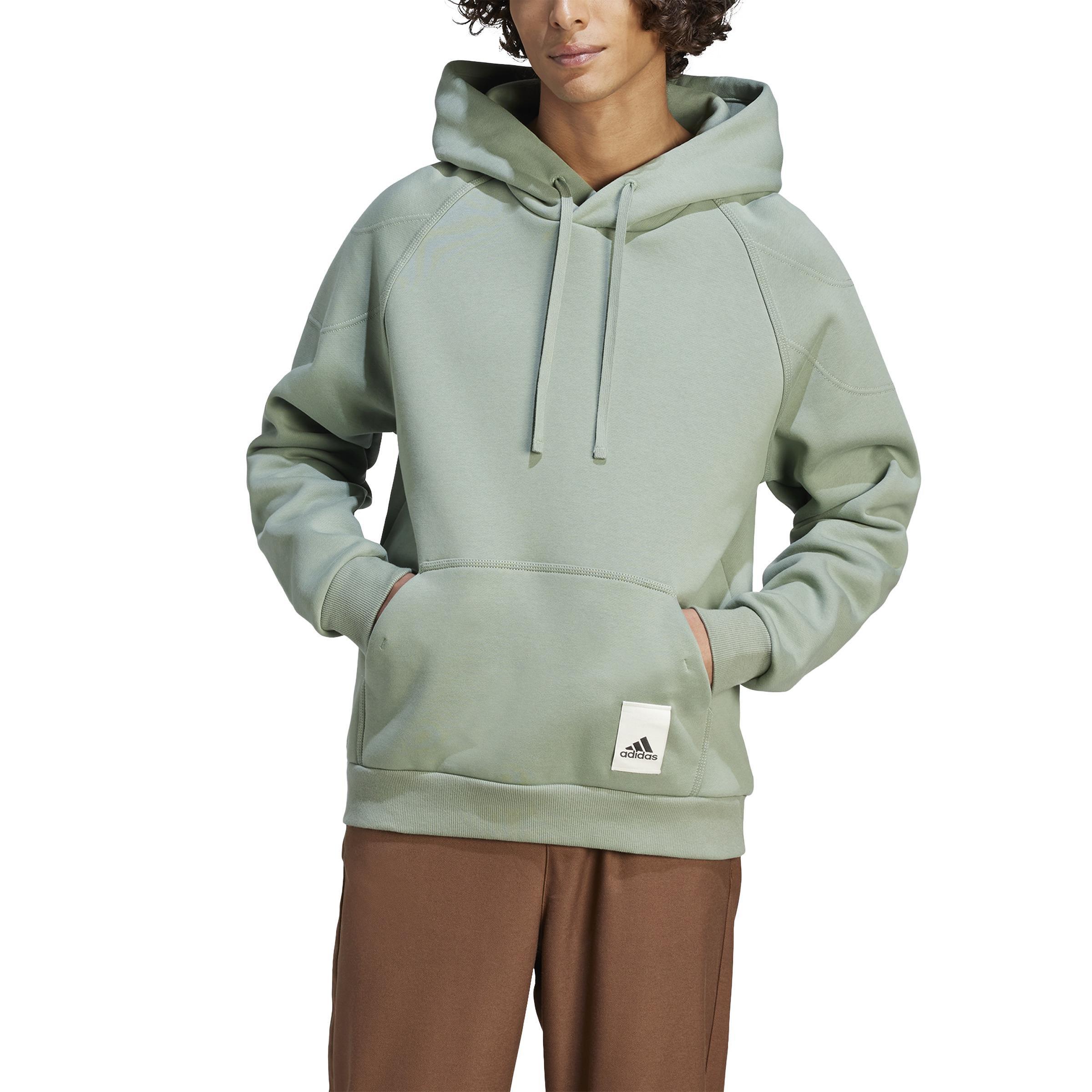 Lounge Fleece Hoodie, Green, A901_ONE, large image number 1