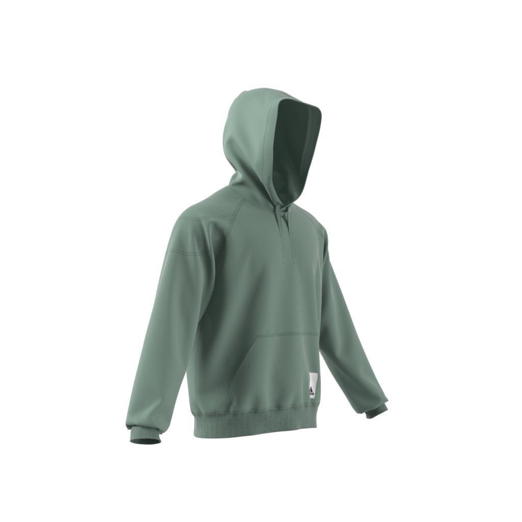 Lounge Fleece Hoodie, Green, A901_ONE, large image number 8