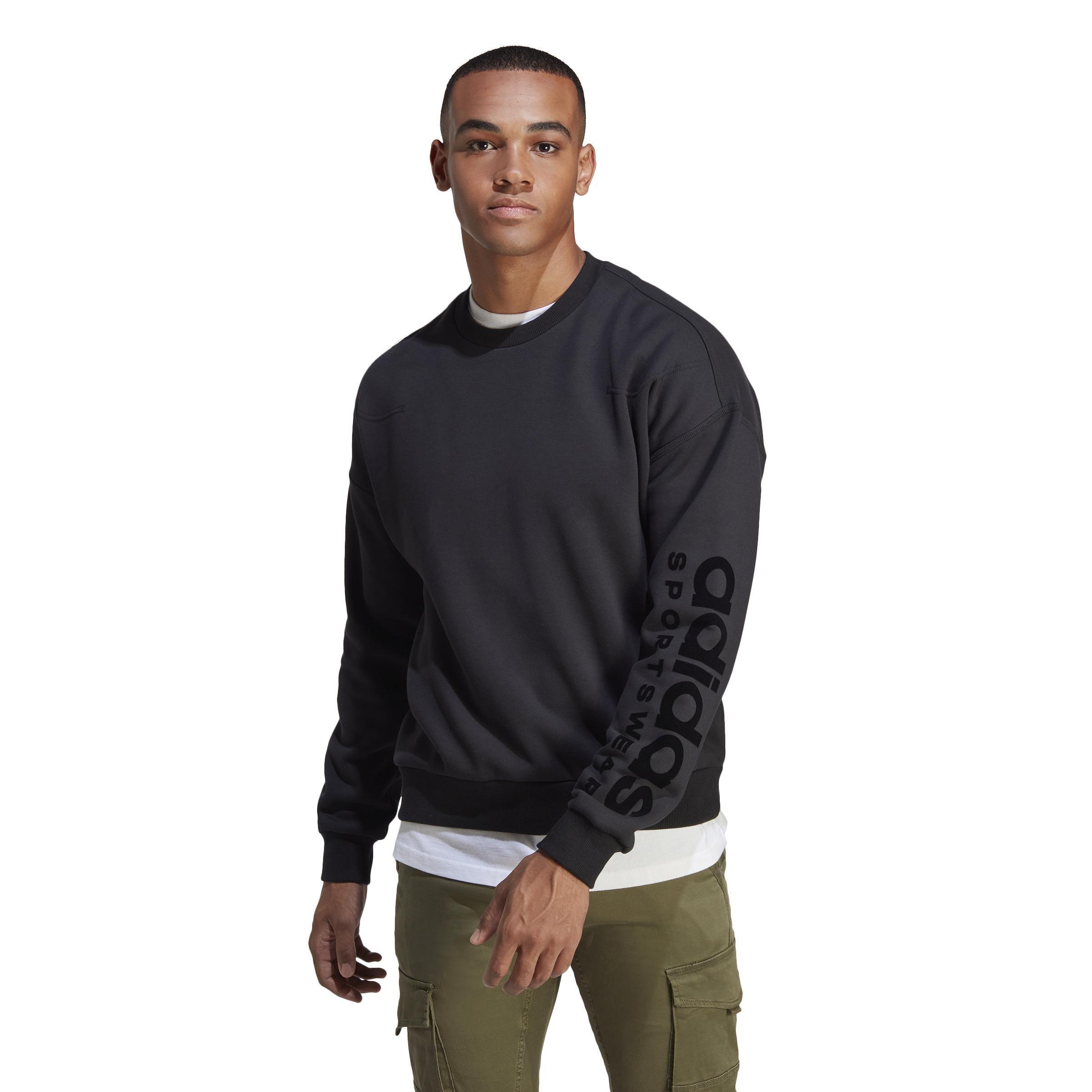 Lounge Fleece Sweatshirt, Black, A901_ONE, large image number 0
