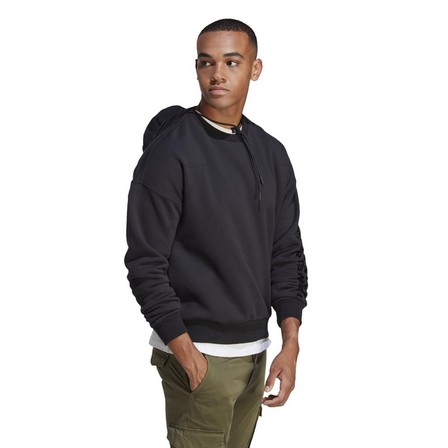 Men Lounge Fleece Sweatshirt, Black, A901_ONE, large image number 1