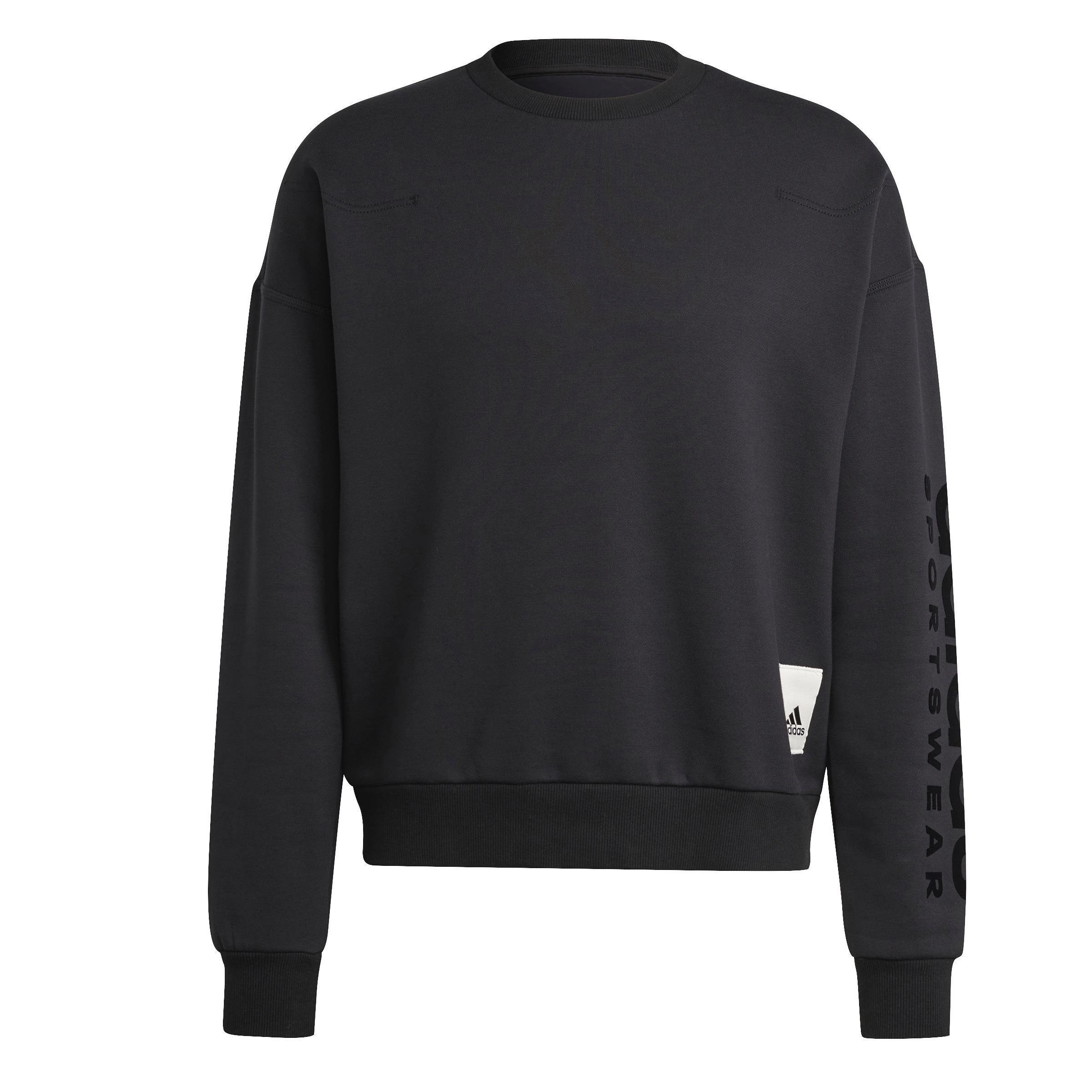 Lounge Fleece Sweatshirt, Black, A901_ONE, large image number 2
