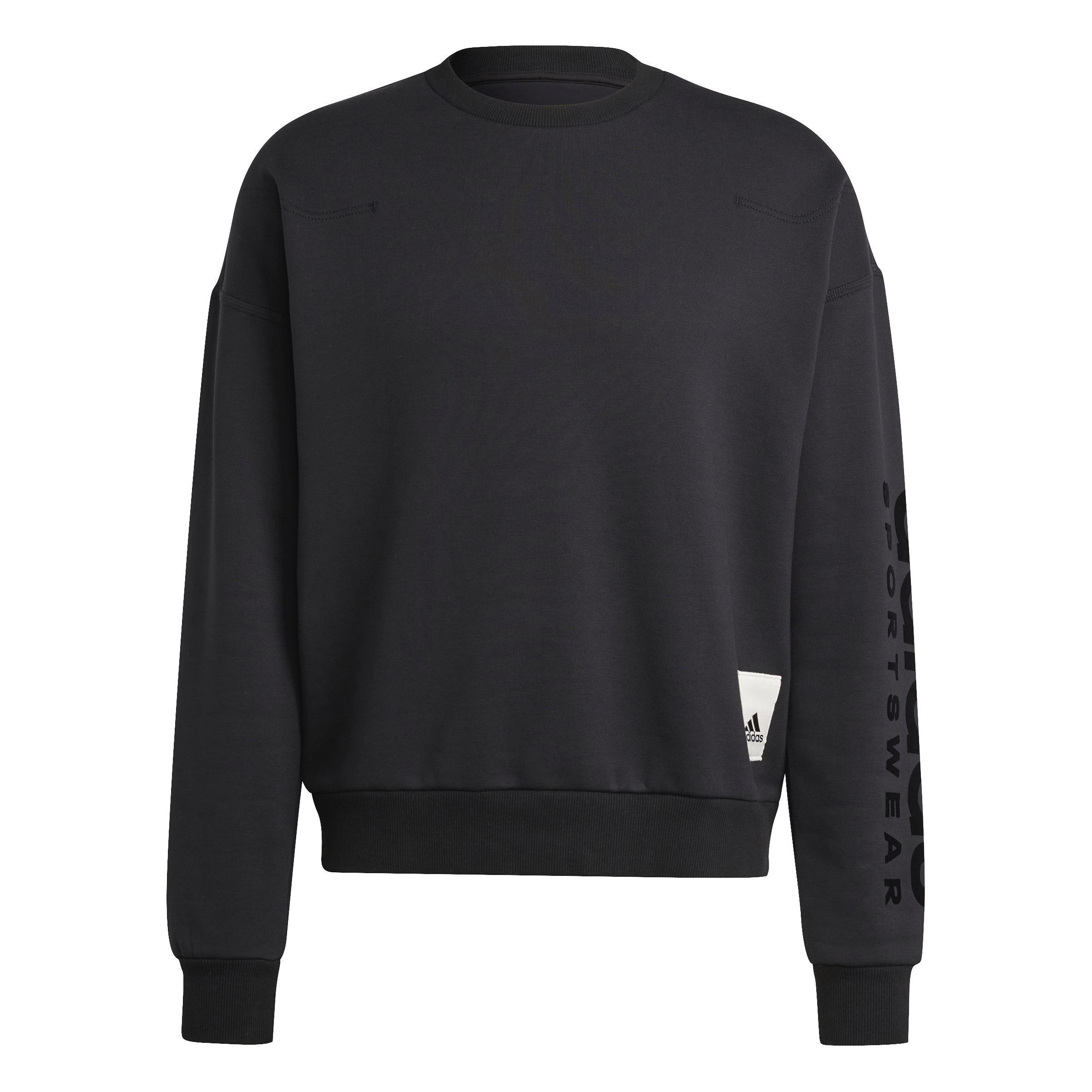 Lounge Fleece Sweatshirt, Black, A901_ONE, large image number 4