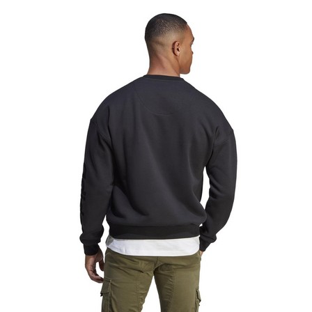 Men Lounge Fleece Sweatshirt, Black, A901_ONE, large image number 5