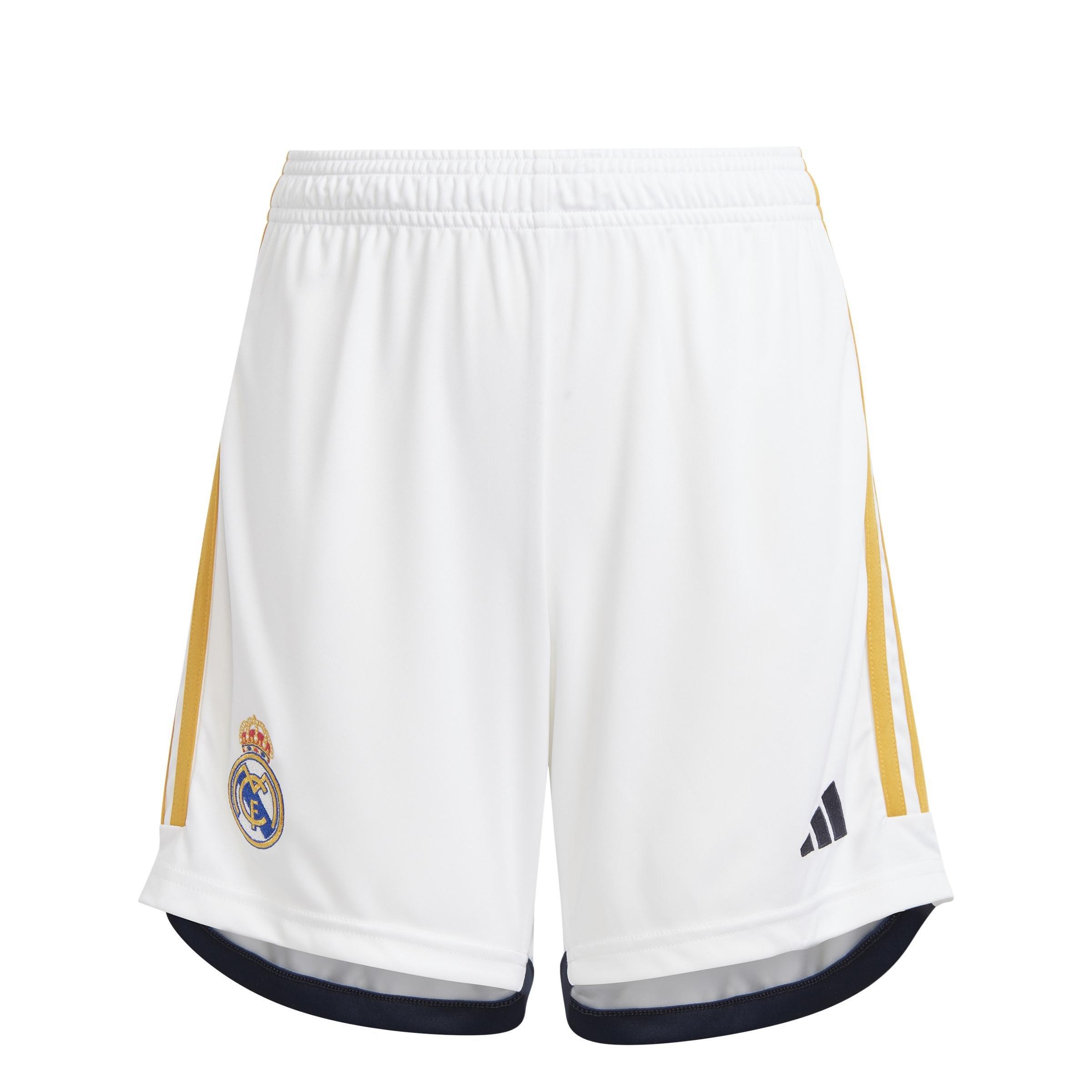 Kids Real Madrid 23/24 Home Shorts, White, A901_ONE, large image number 0