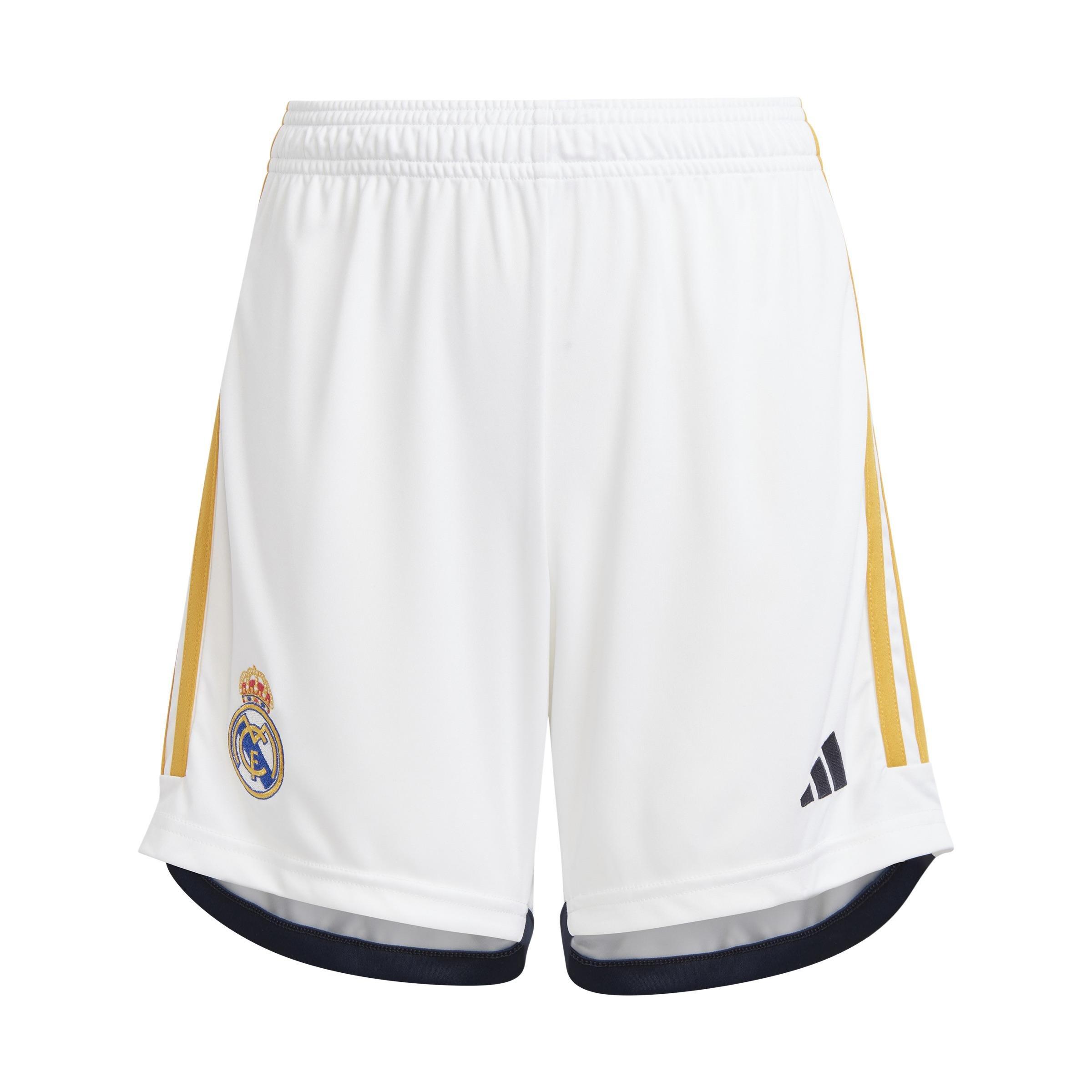 Kids Real Madrid 23/24 Home Shorts, White, A901_ONE, large image number 1