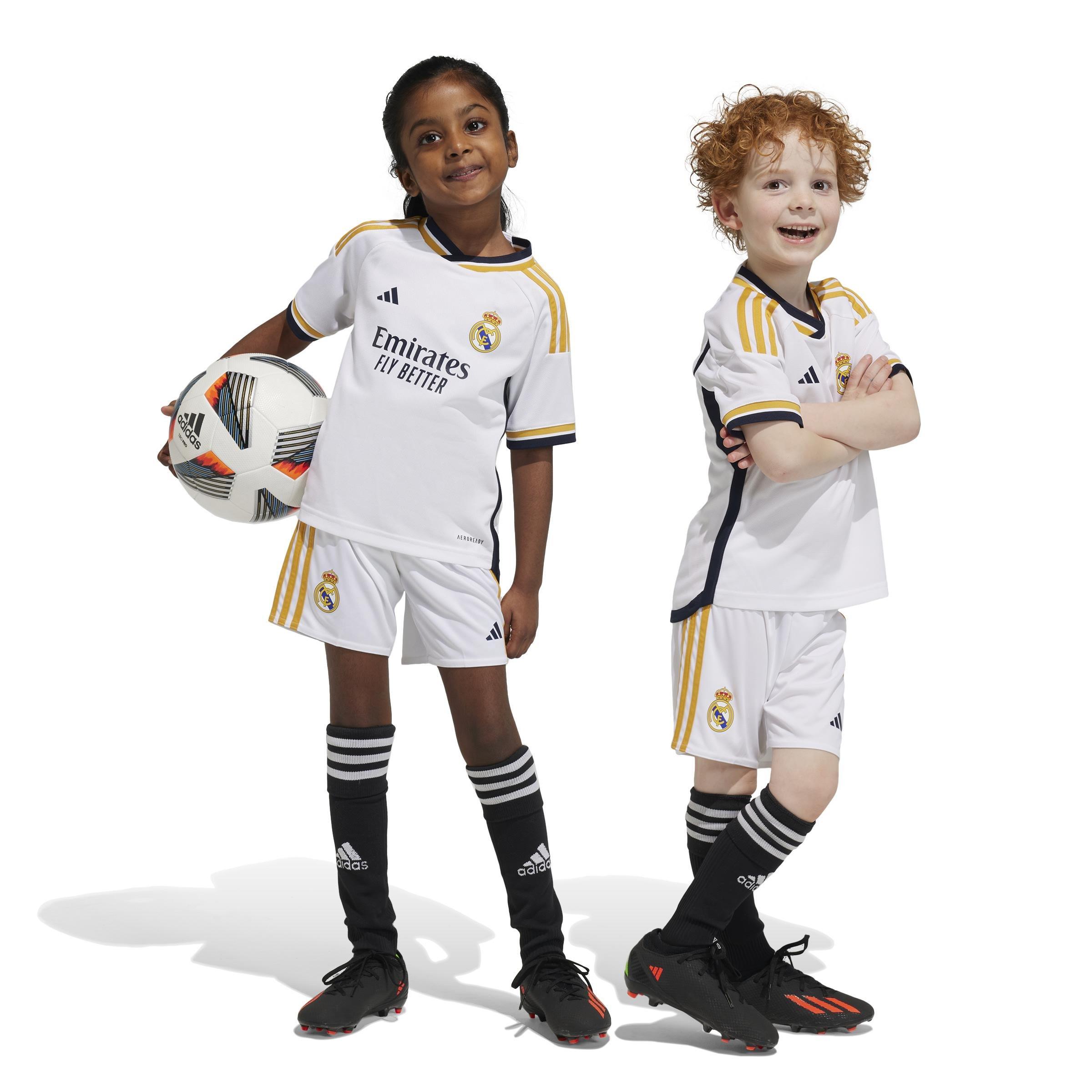 Unisex Kids Real Madrid 23/24 Home Mini Kit, White, A901_ONE, large image number 7