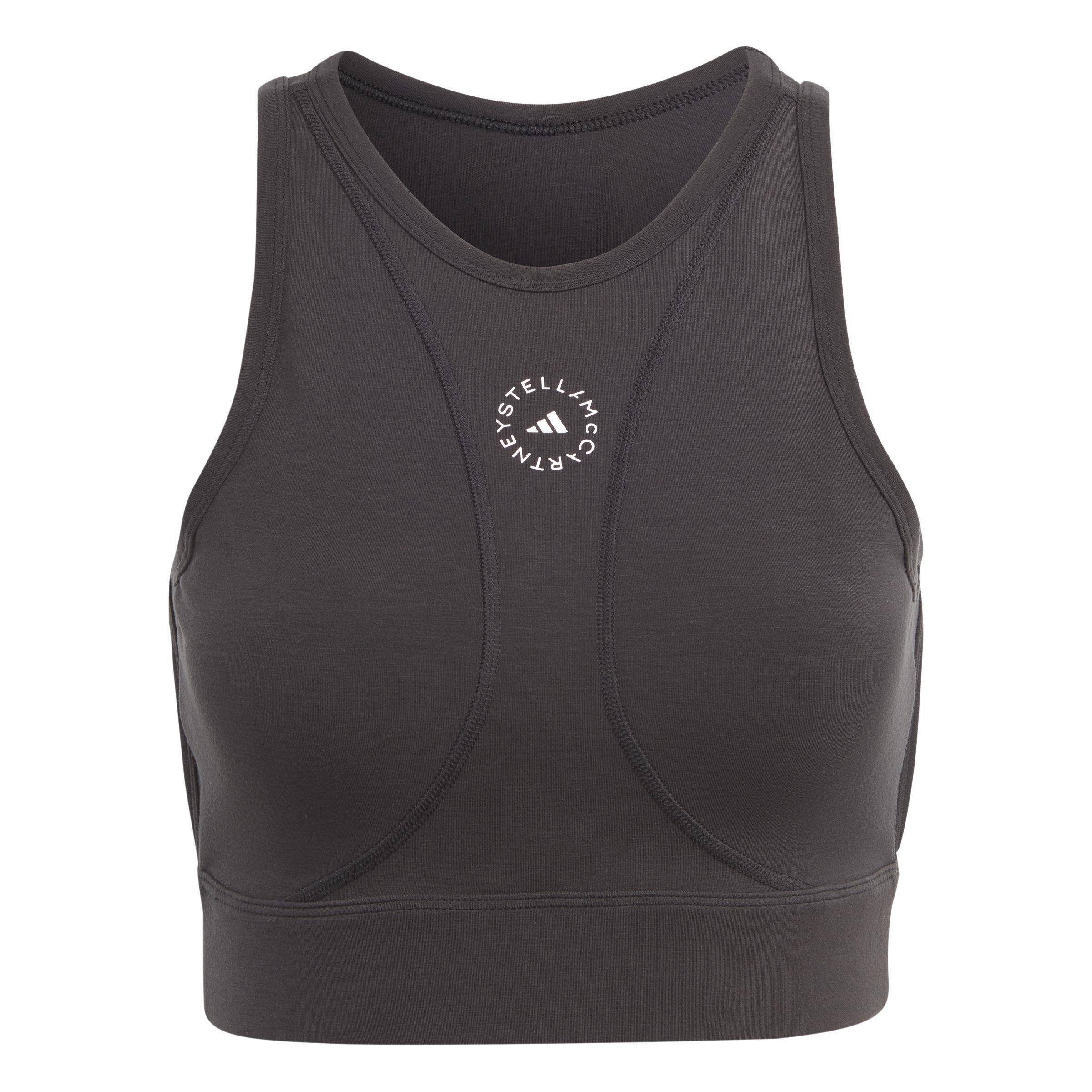 By Stella Mccartney Truestrength Yoga Crop Top, Black, A901_ONE, large image number 3