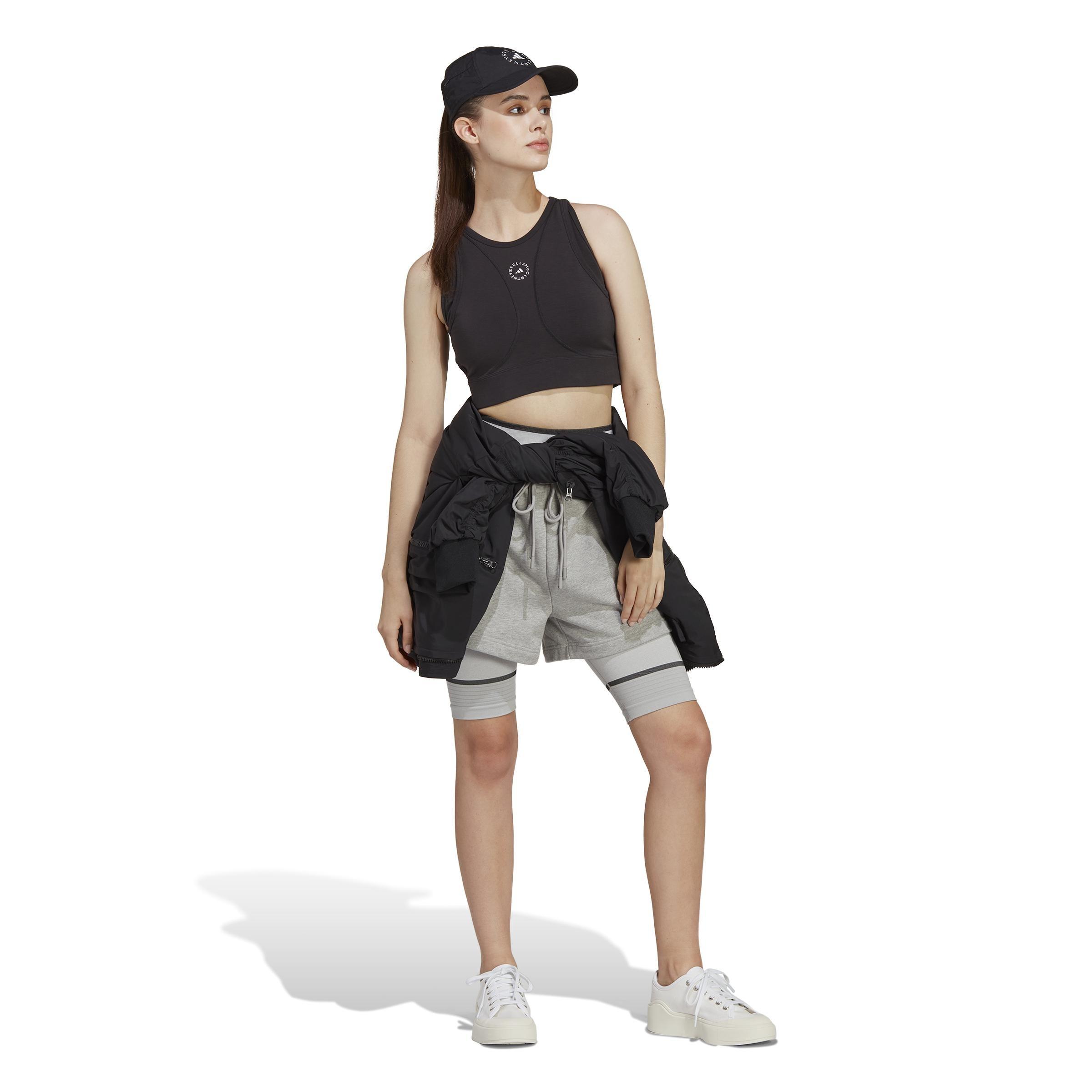 By Stella Mccartney Truestrength Yoga Crop Top, Black, A901_ONE, large image number 8