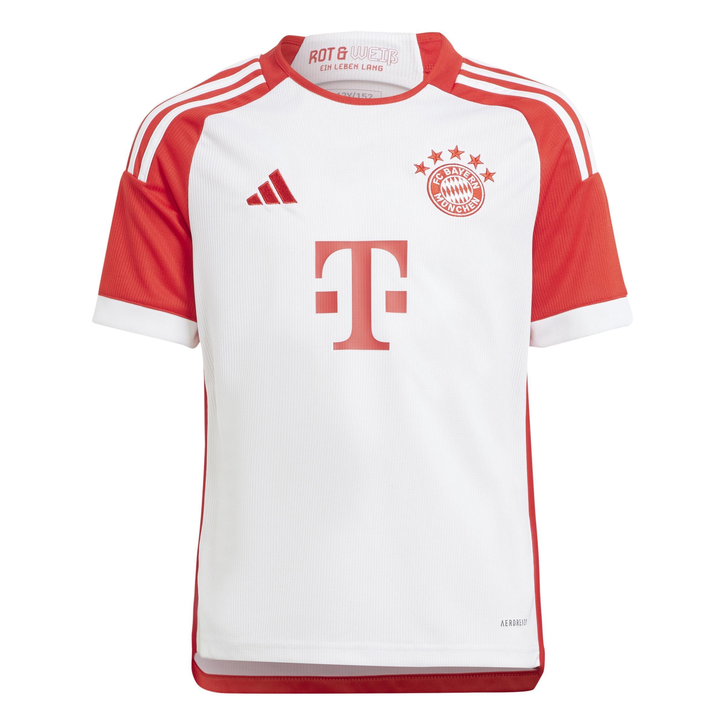Unisex Kids Fc Bayern 23/24 Home Jersey, White, A901_ONE, large image number 0