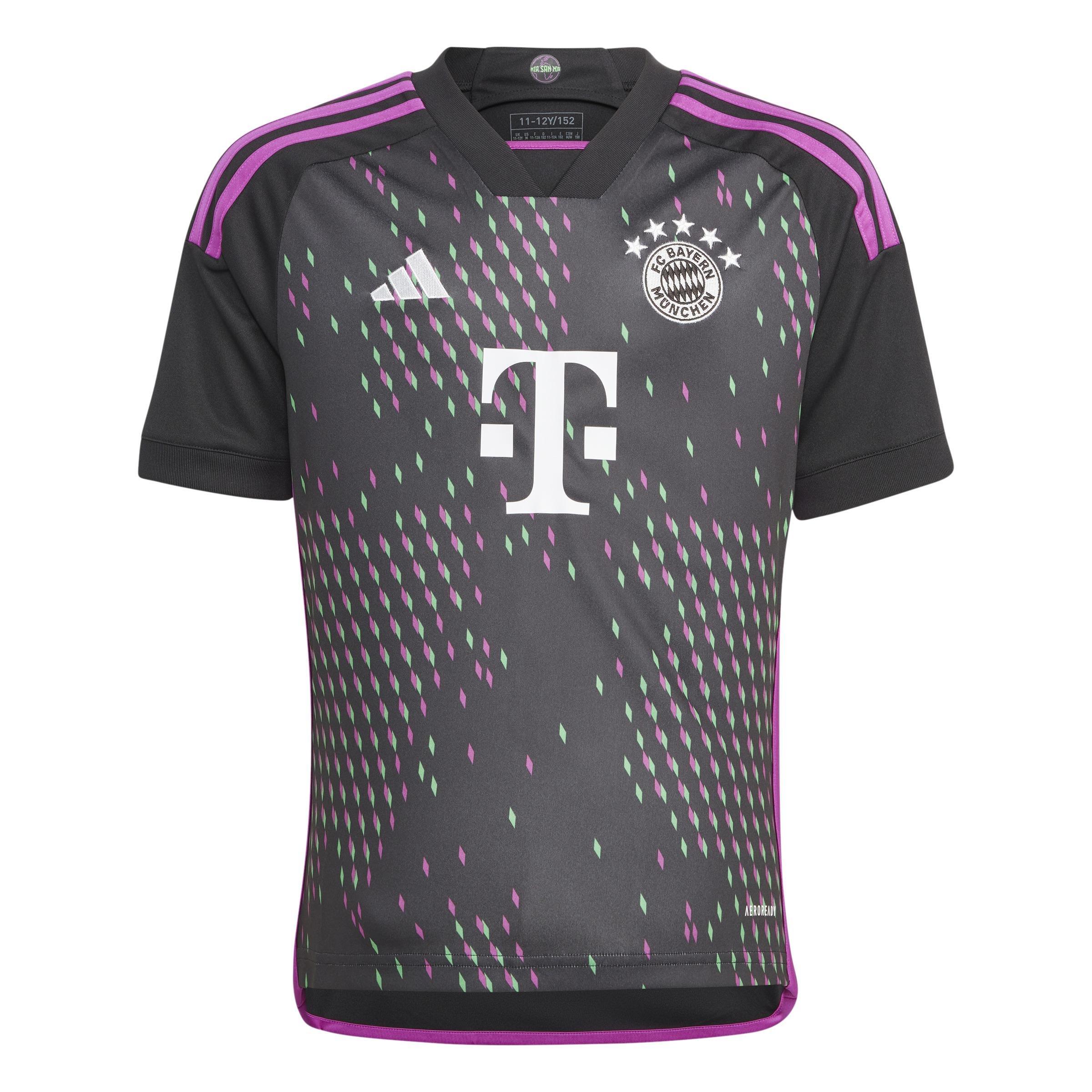 Unisex Kids Fc Bayern 23/24 Away Jersey, Black