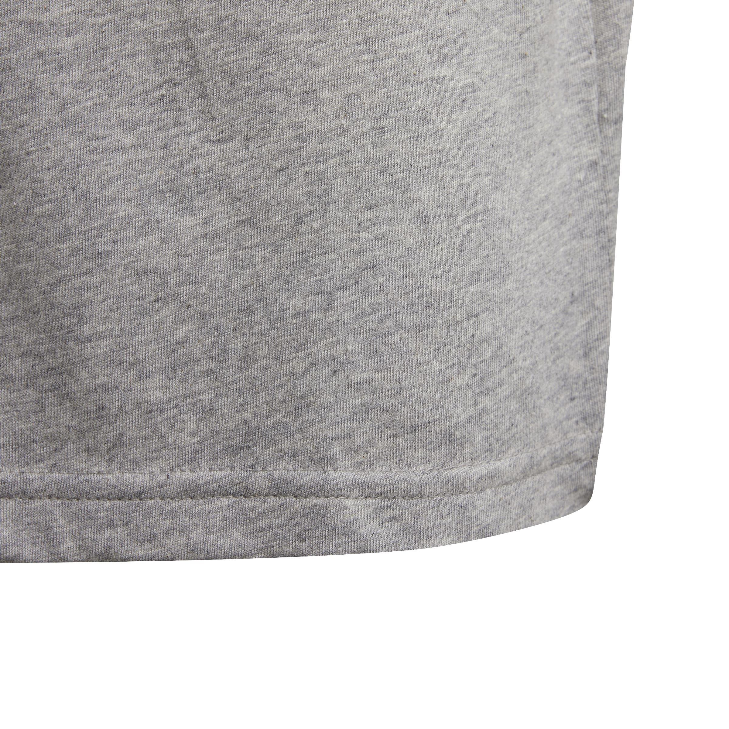 Kids Unisex Essentials 3-Stripes Cotton T-Shirt, Grey, , large image number 3