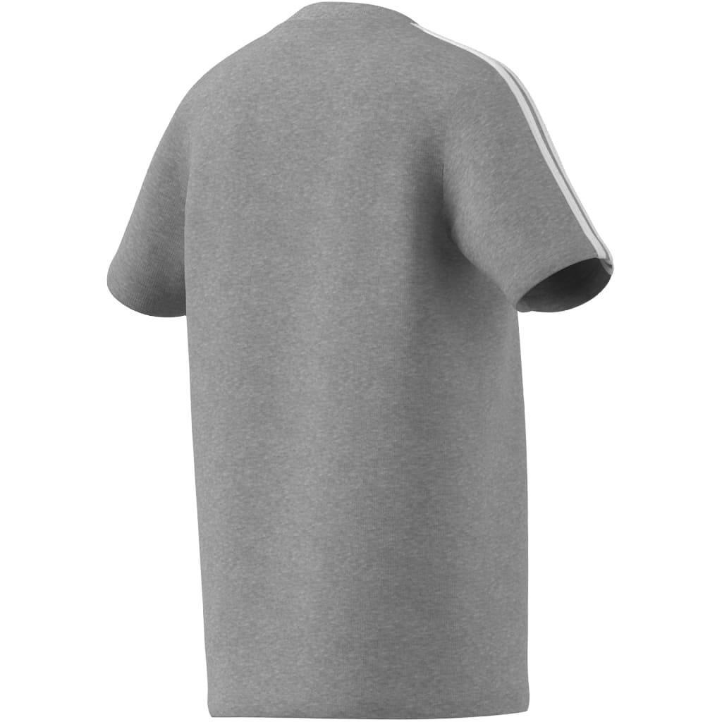 Kids Unisex Essentials 3-Stripes Cotton T-Shirt, Grey, , large image number 9