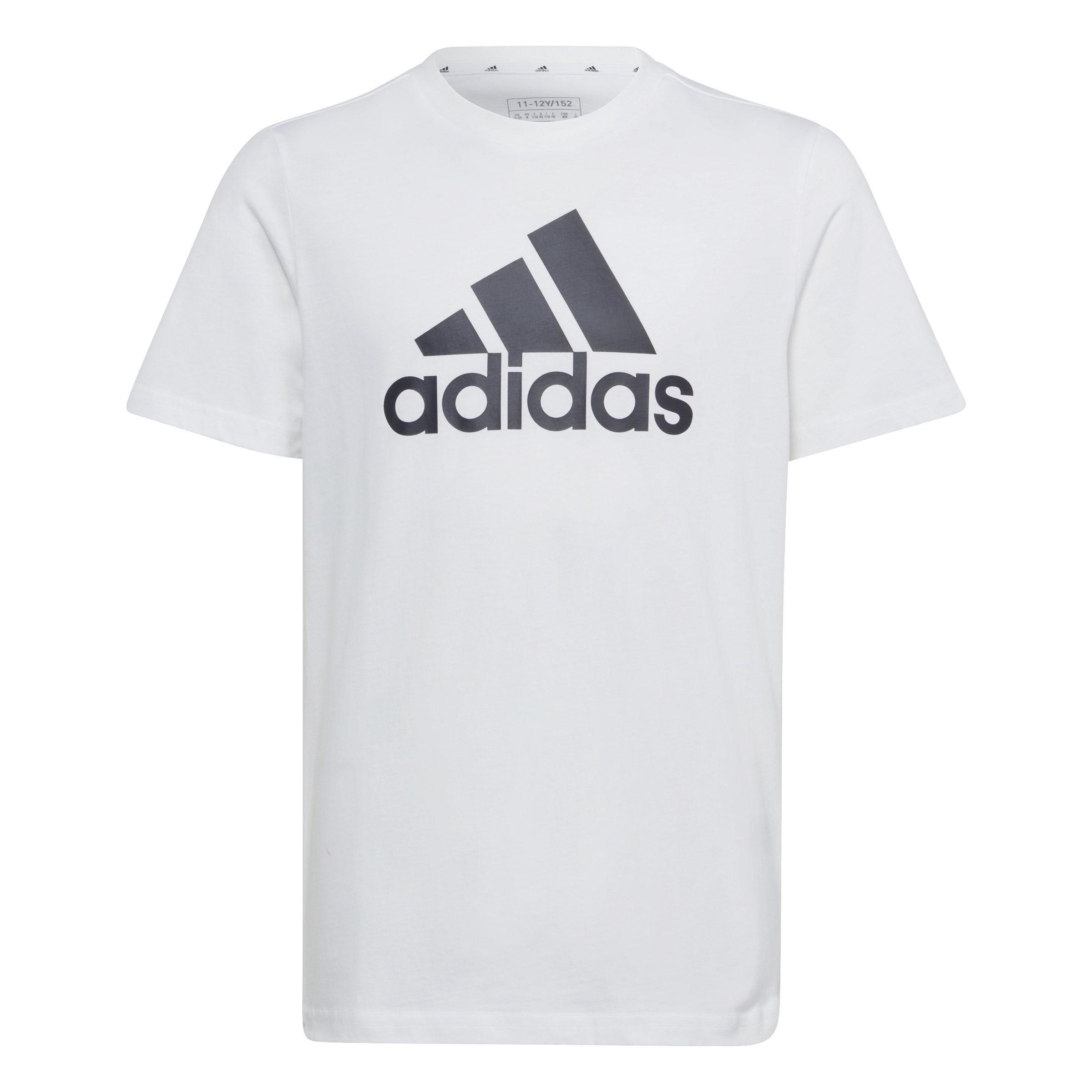 Kids Unisex Essentials Big Logo Cotton T-Shirt, White, A901_ONE, large image number 0