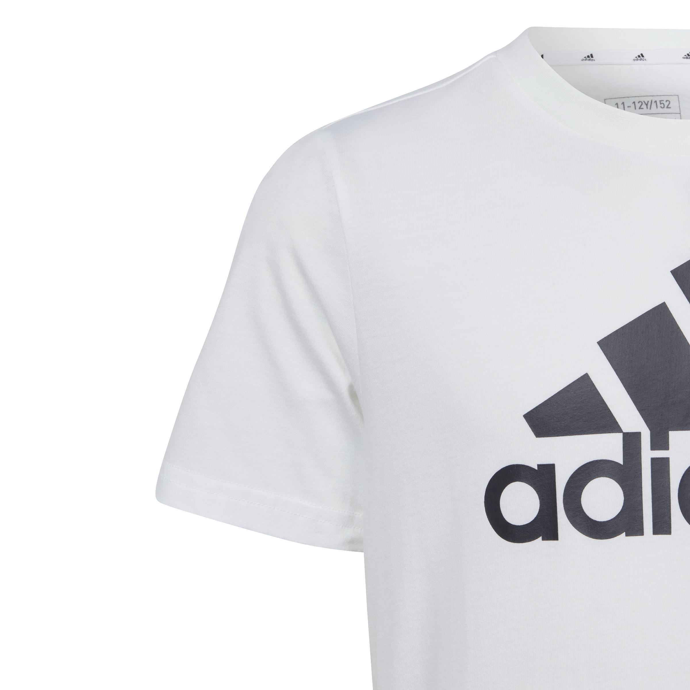 Kids Unisex Essentials Big Logo Cotton T-Shirt, White, A901_ONE, large image number 6