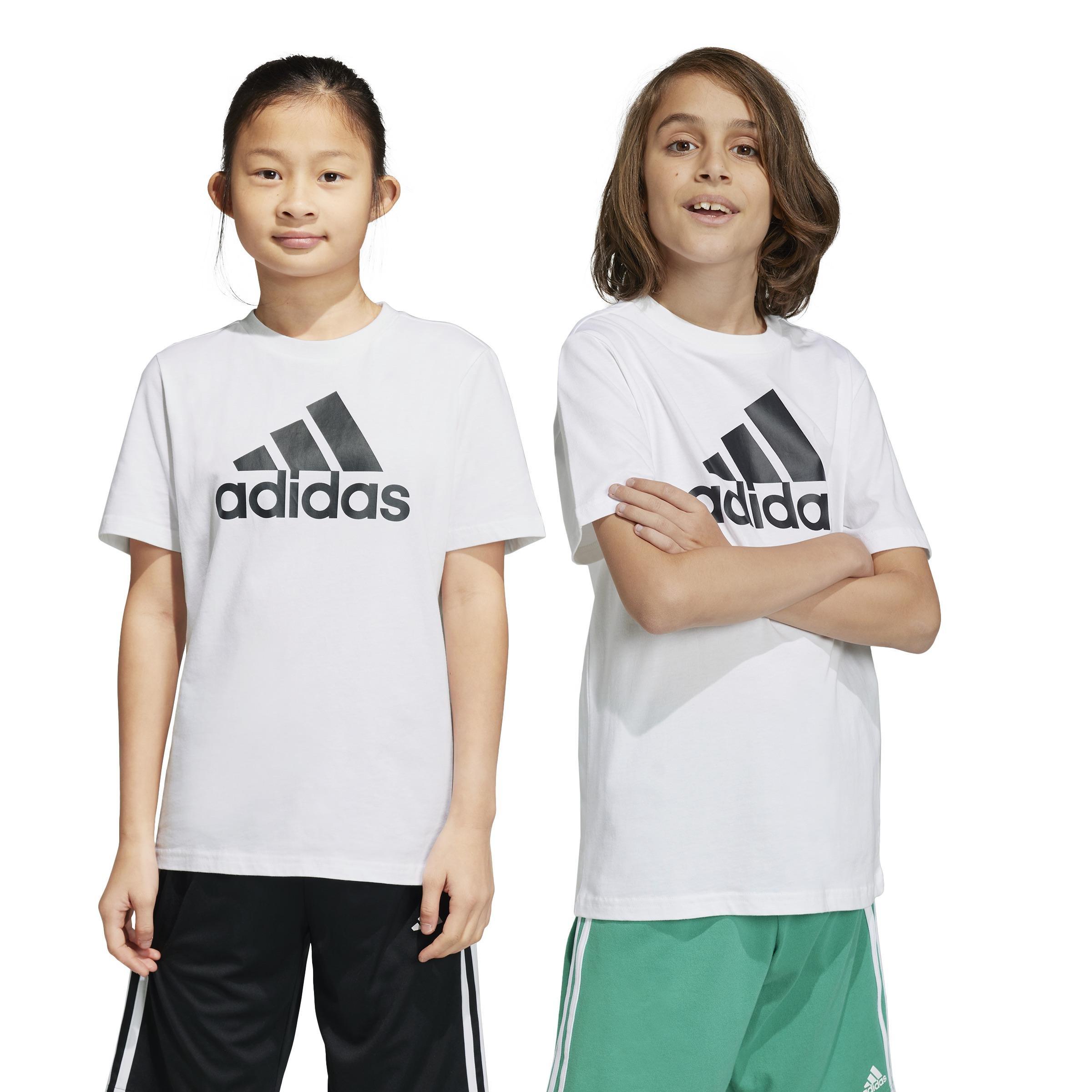 Kids Unisex Essentials Big Logo Cotton T-Shirt, White, A901_ONE, large image number 9