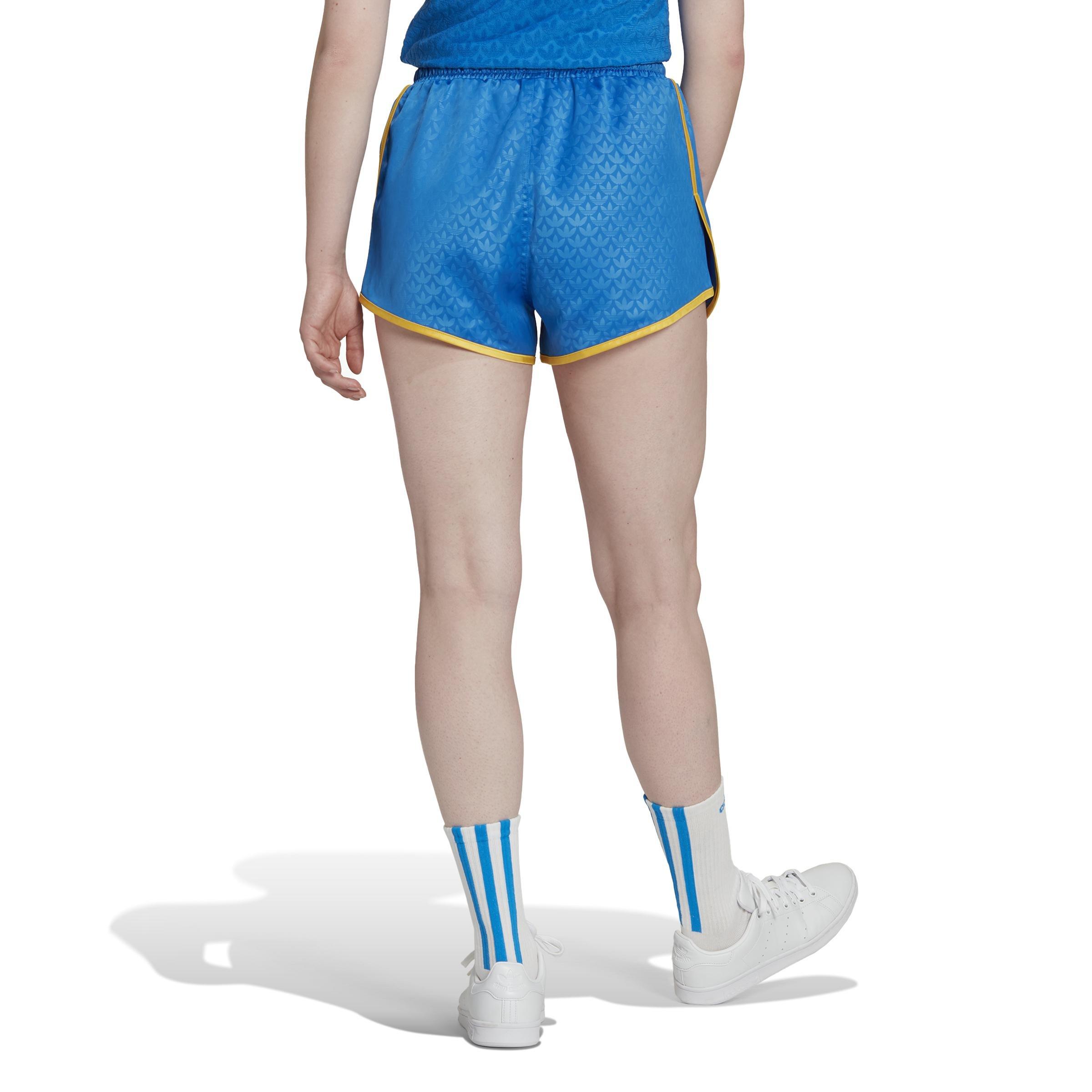 Adicolor 70S Monogram Shorts, Blue, A901_ONE, large image number 1