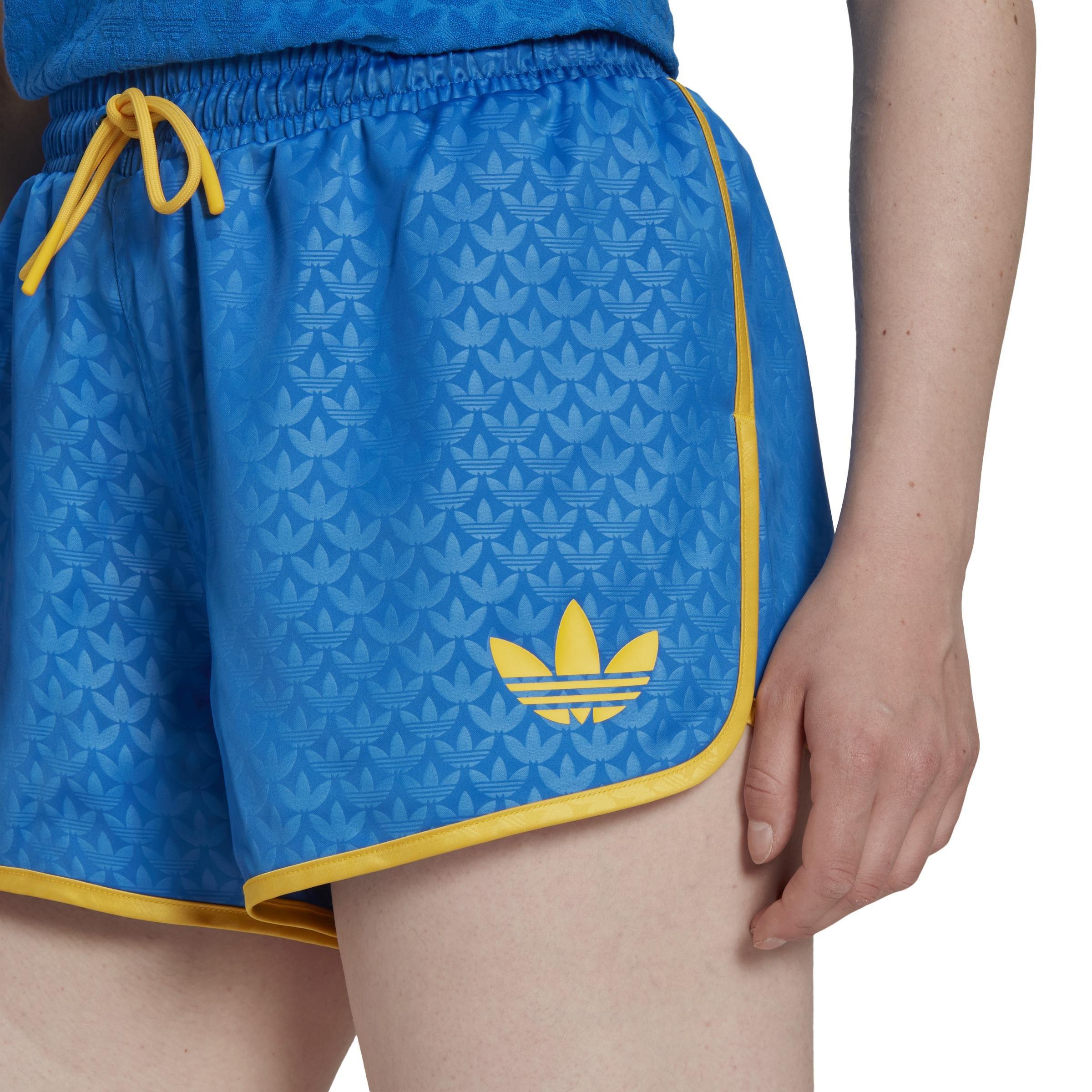 Adicolor 70S Monogram Shorts, Blue, A901_ONE, large image number 5