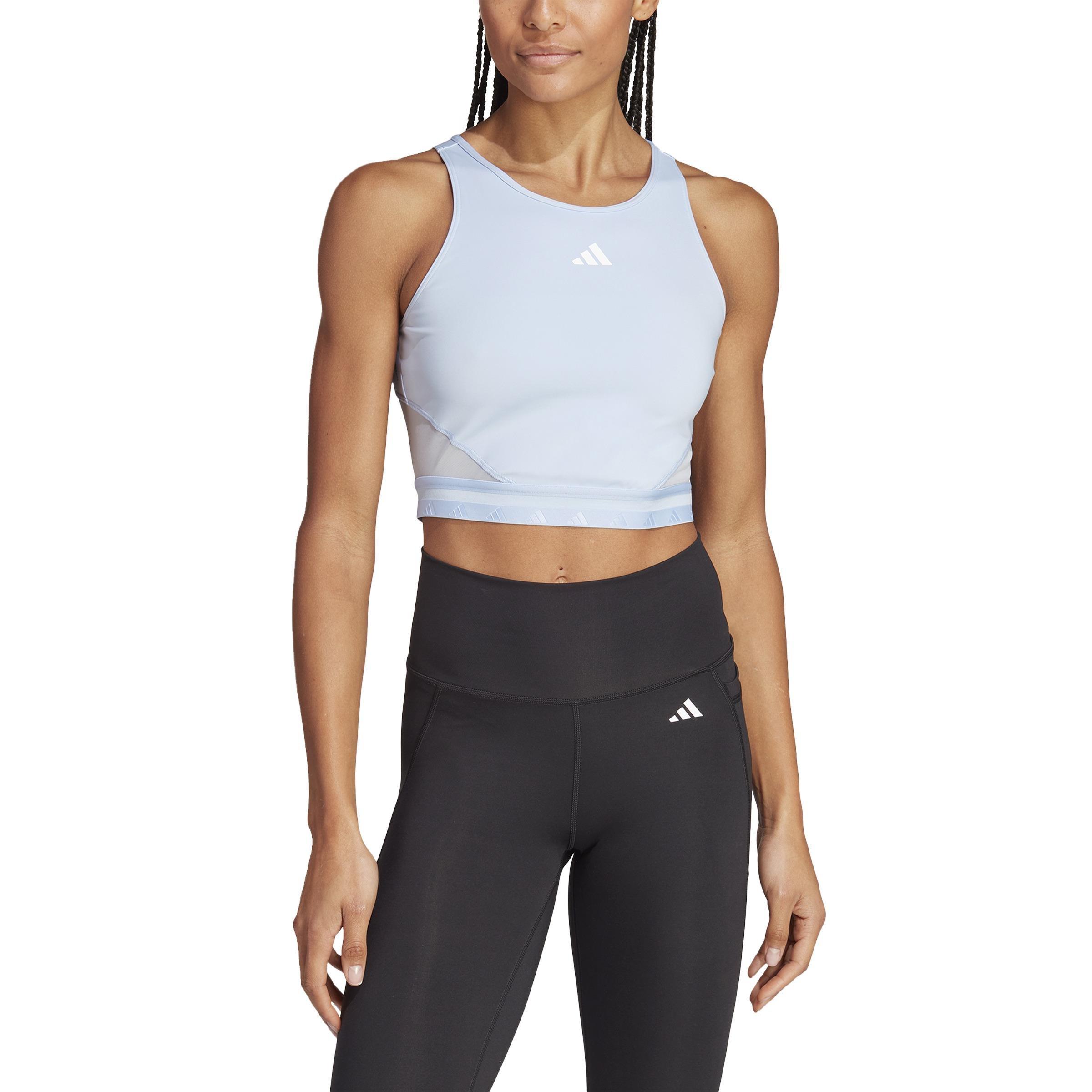 AEROREADY Hyperglam Crop Tank Top, Blue, A901_ONE, large image number 2