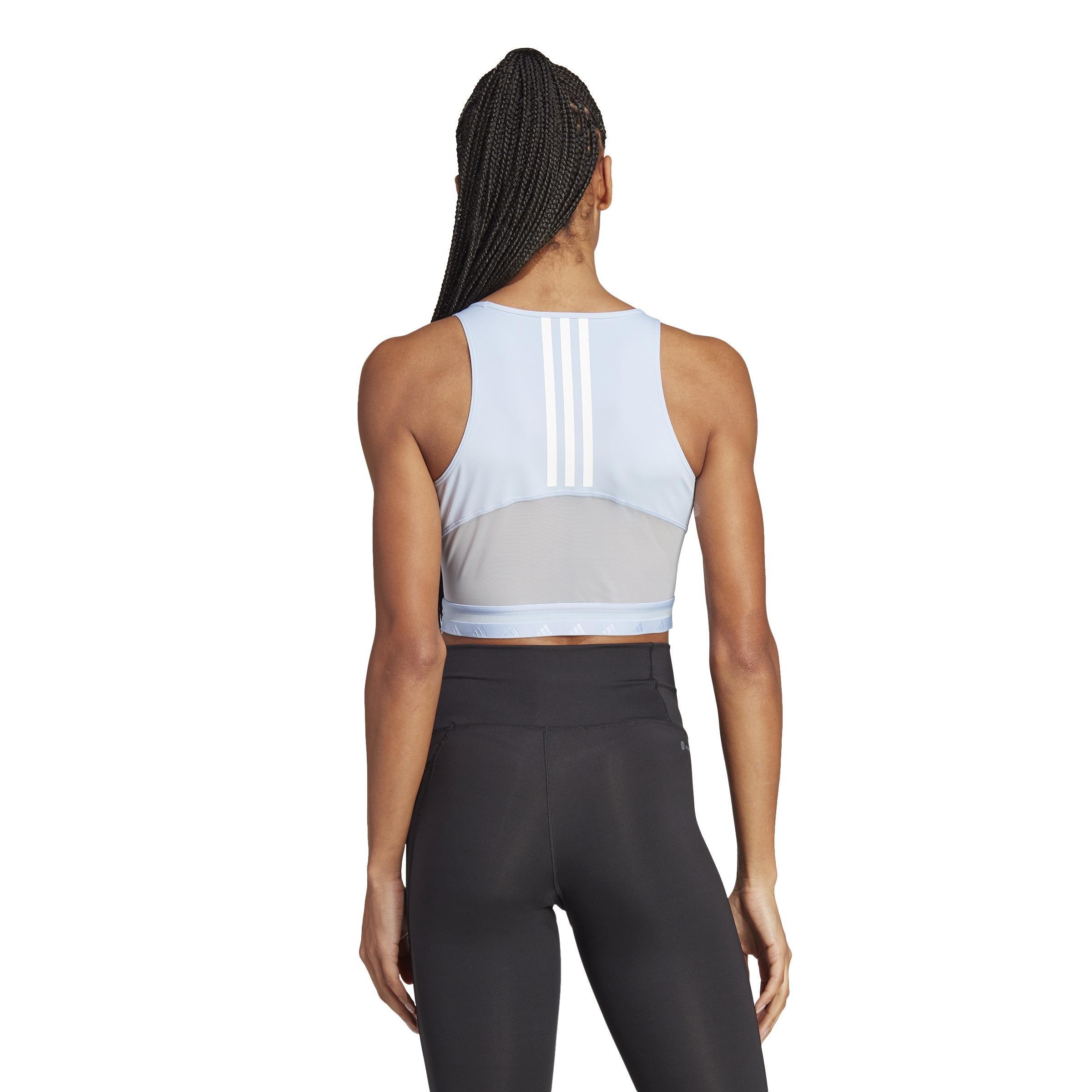 AEROREADY Hyperglam Crop Tank Top, Blue, A901_ONE, large image number 3