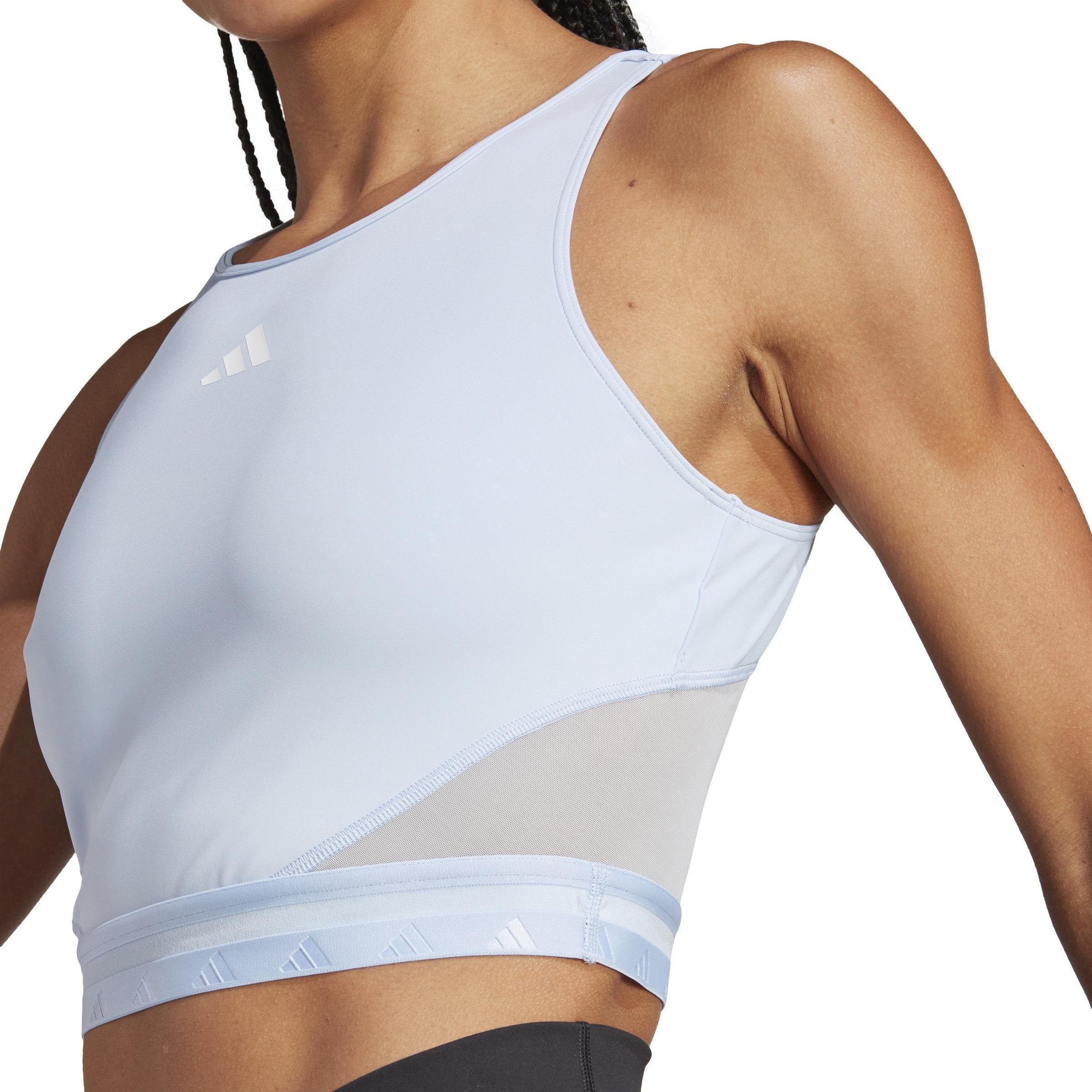 AEROREADY Hyperglam Crop Tank Top, Blue, A901_ONE, large image number 4