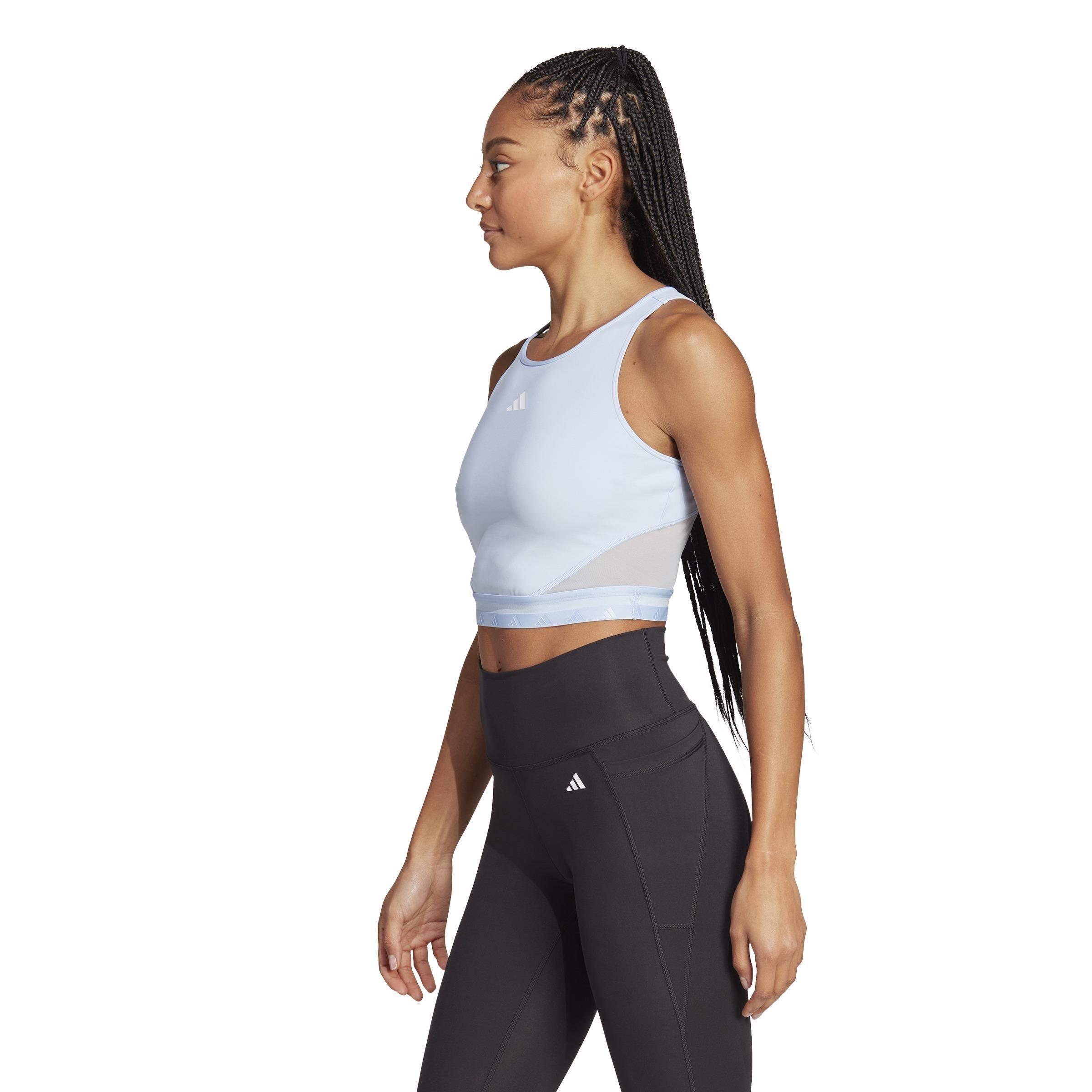 AEROREADY Hyperglam Crop Tank Top, Blue, A901_ONE, large image number 8