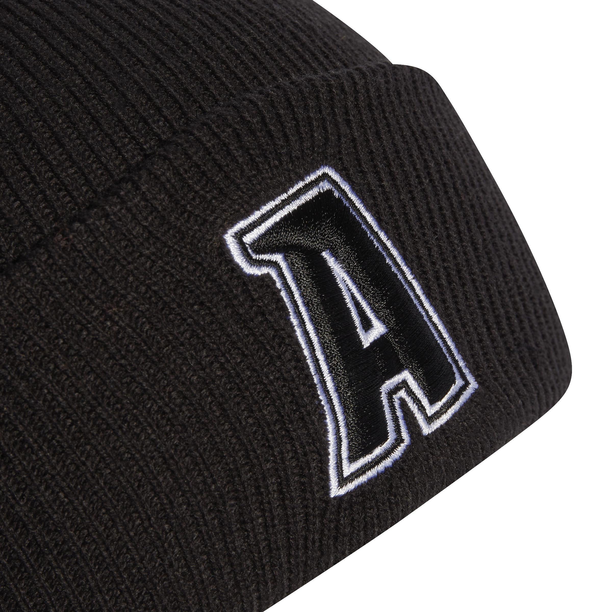 Unisex 2-Color Logo Beanie, Black, A901_ONE, large image number 3