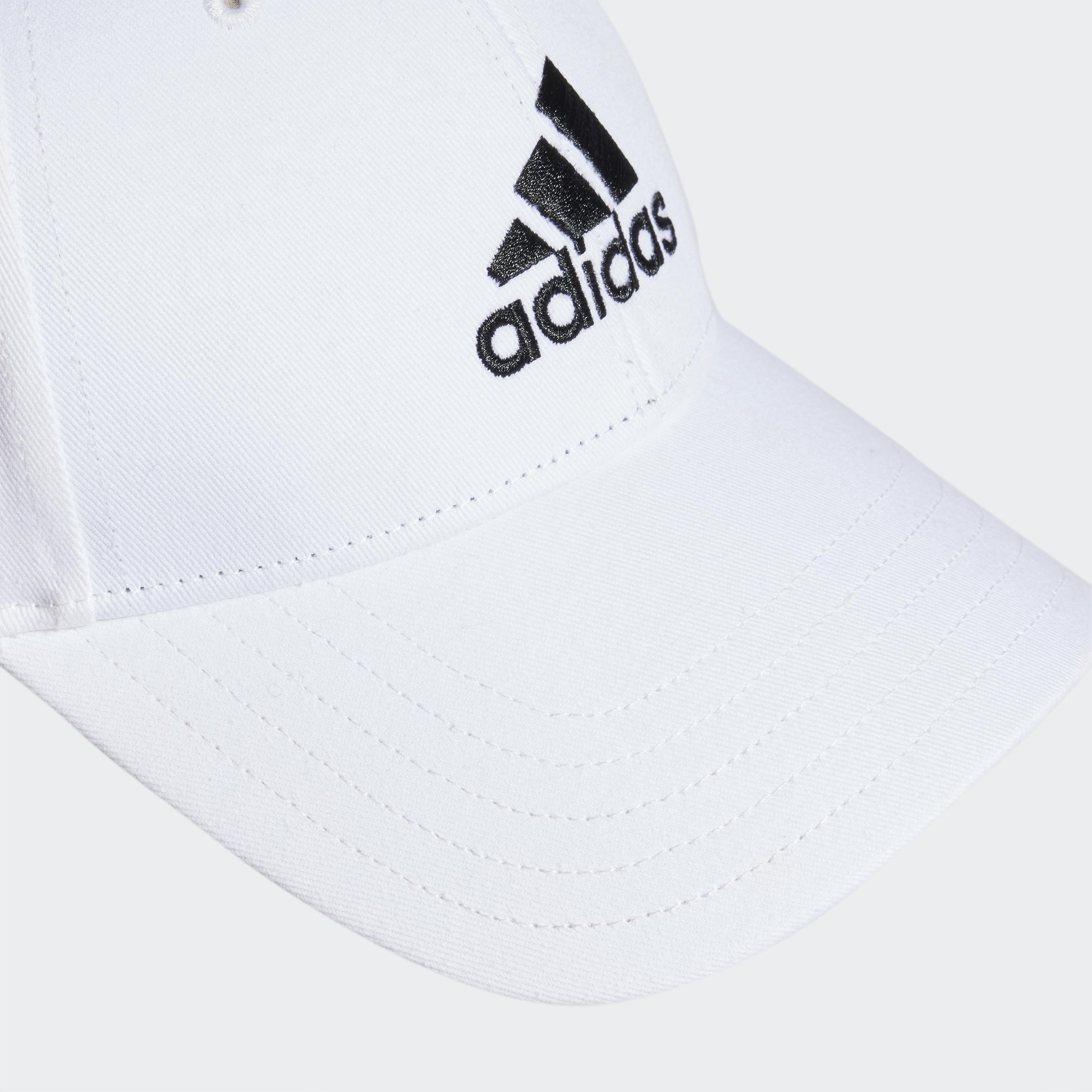 Unisex Cotton Twill Baseball Cap, White, A901_ONE, large image number 2
