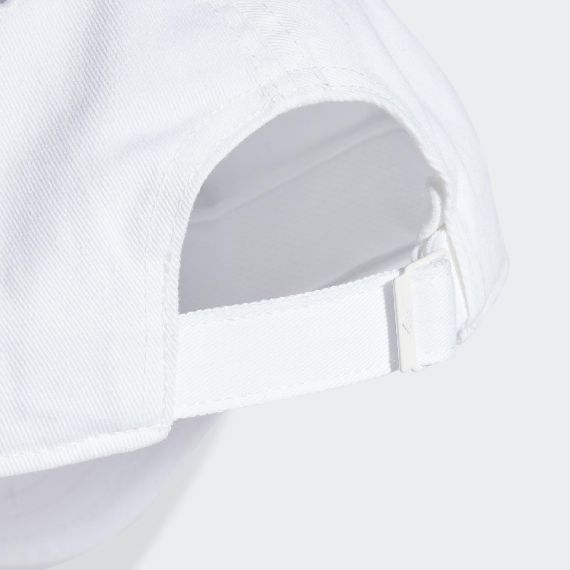 Unisex Cotton Twill Baseball Cap, White, A901_ONE, large image number 3