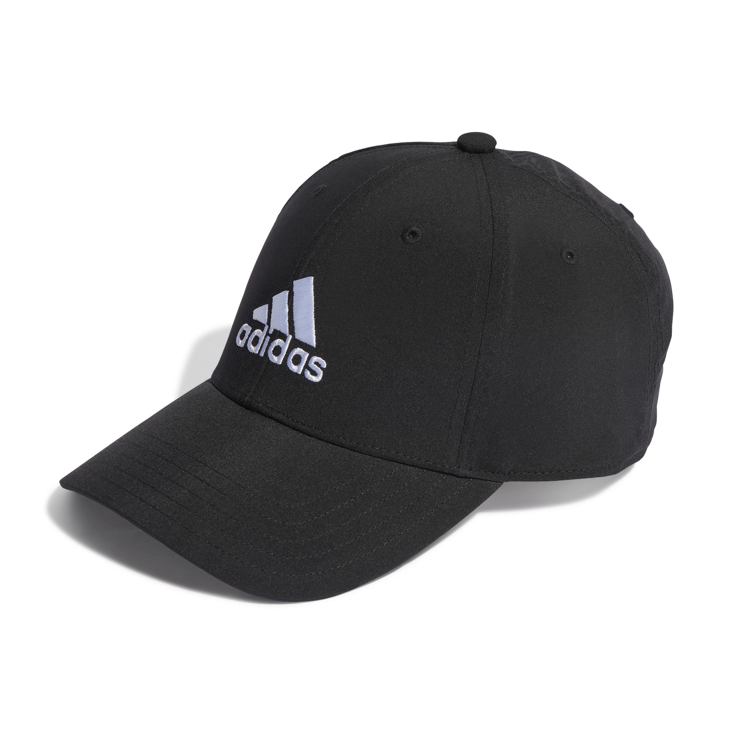 Unisex Embroidered Logo Lightweight Baseball Cap, Black, A901_ONE, large image number 0