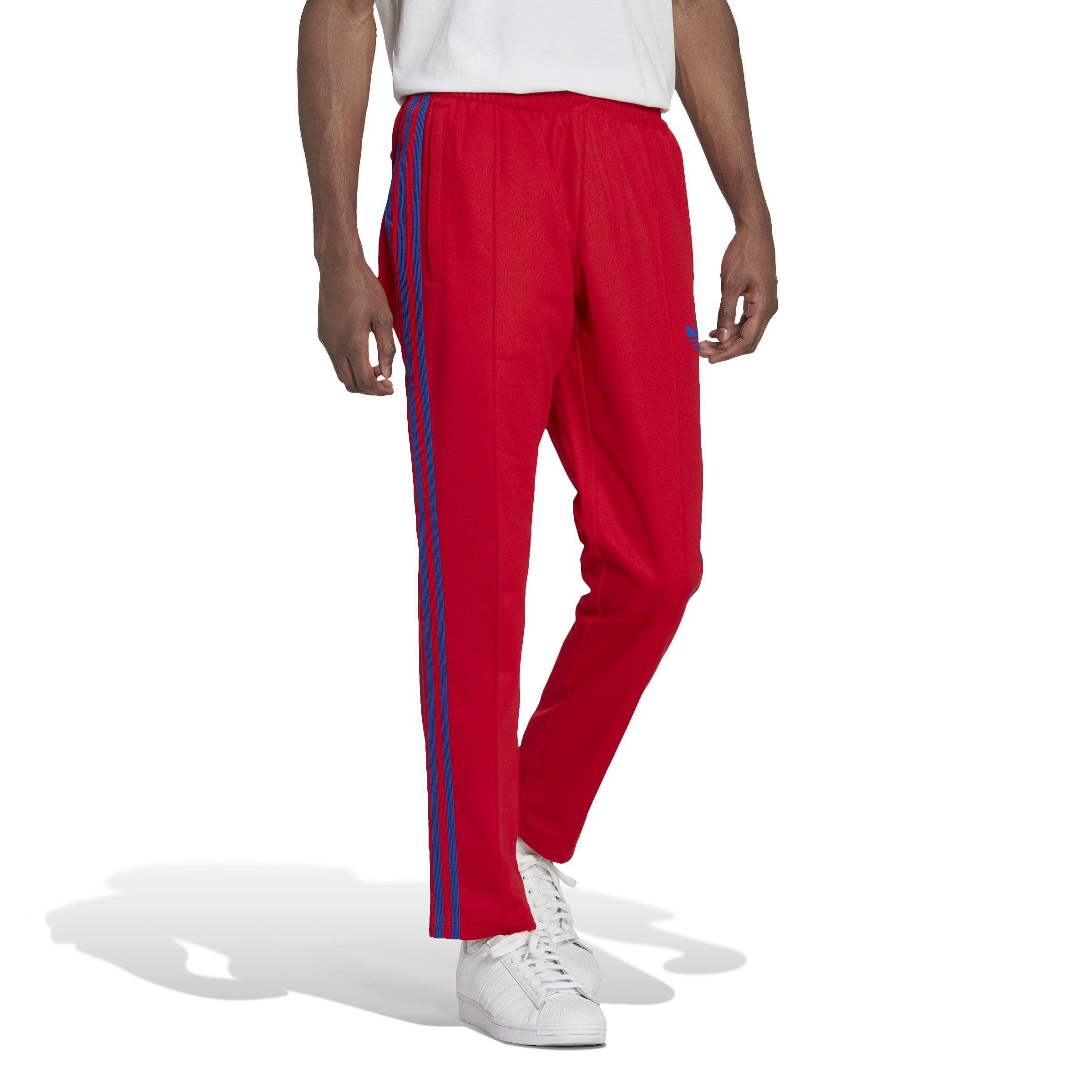 Adicolor 70S Striped Tracksuit Bottoms, Red, A901_ONE, large image number 6