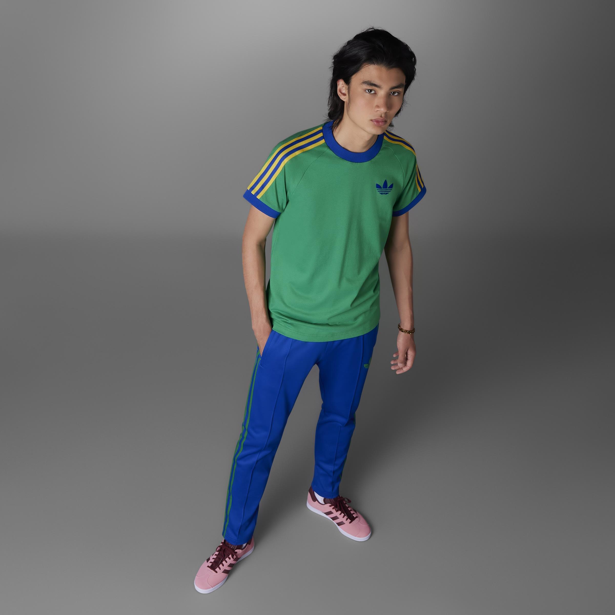 Adicolor 70S Striped Tracksuit Bottoms, Blue, A901_ONE, large image number 7