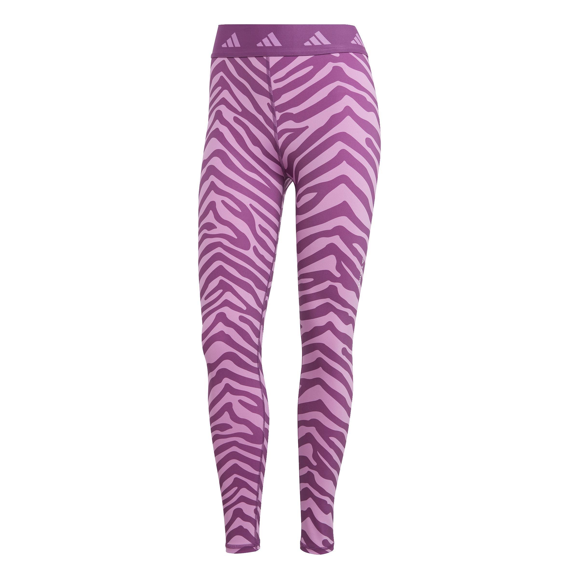 Hyperglam Techfit High-Waisted 7/8 Zebra Leggings, Multicolour, A901_ONE, large image number 2