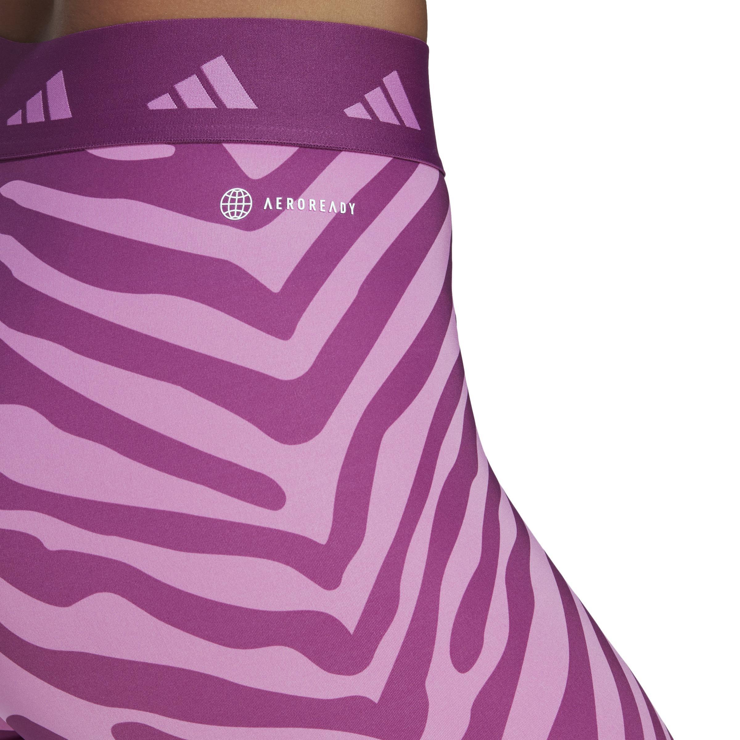 Hyperglam Techfit High-Waisted 7/8 Zebra Leggings, Multicolour, A901_ONE, large image number 6