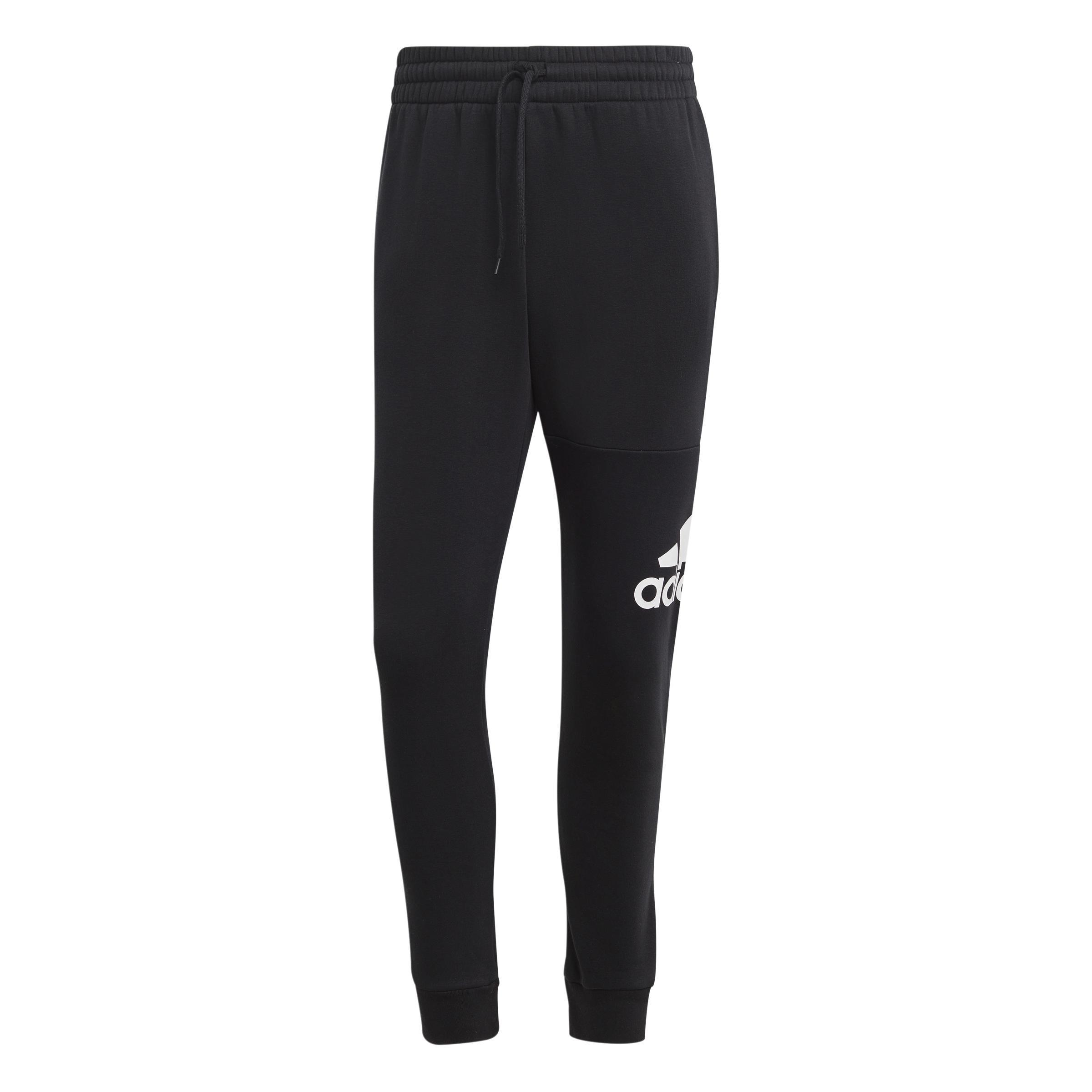 Essentials Fleece Tapered Cuff Big Logo Joggers, Black, A901_ONE, large image number 0