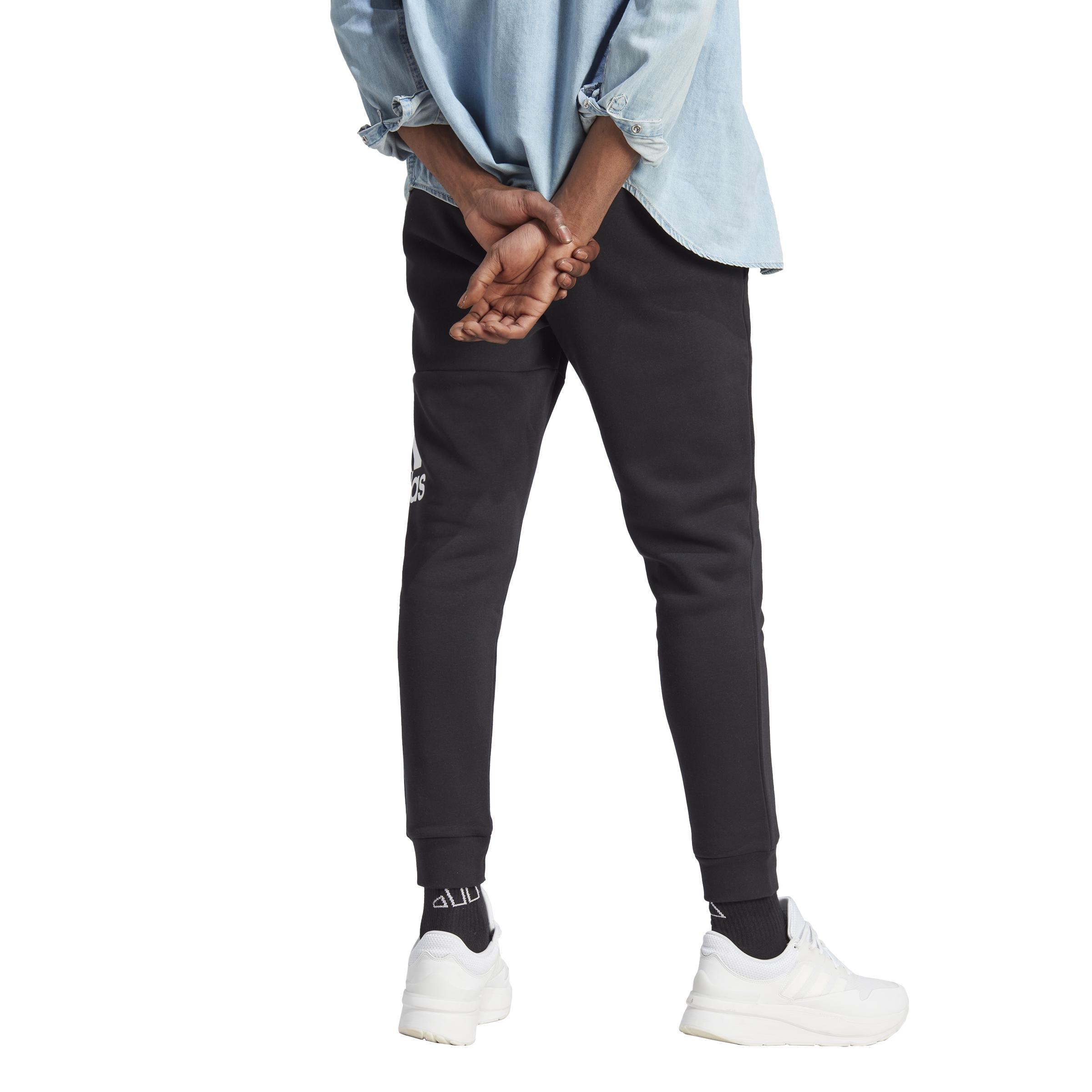 Essentials Fleece Tapered Cuff Big Logo Joggers, Black, , large image number 3