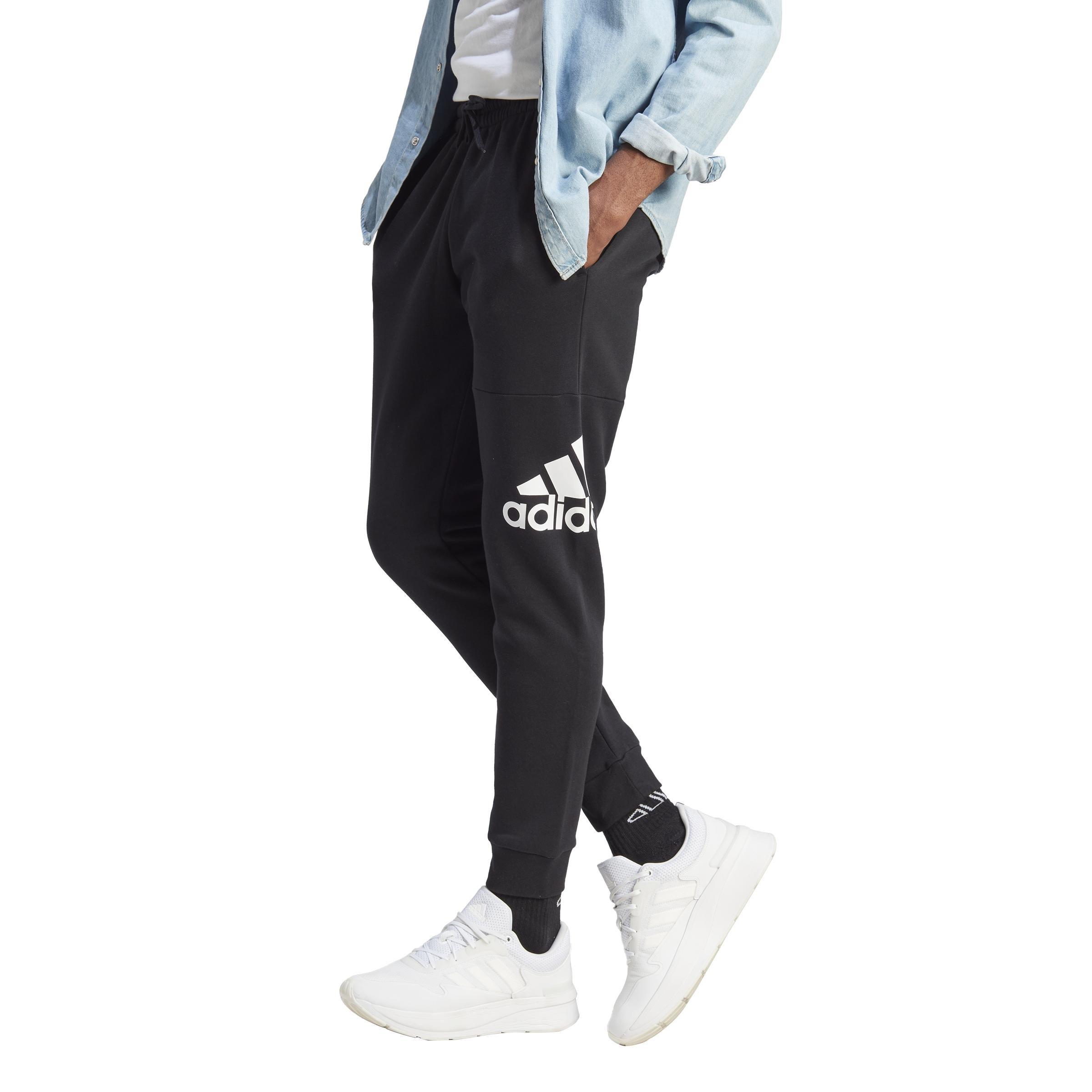 Essentials Fleece Tapered Cuff Big Logo Joggers, Black, , large image number 7