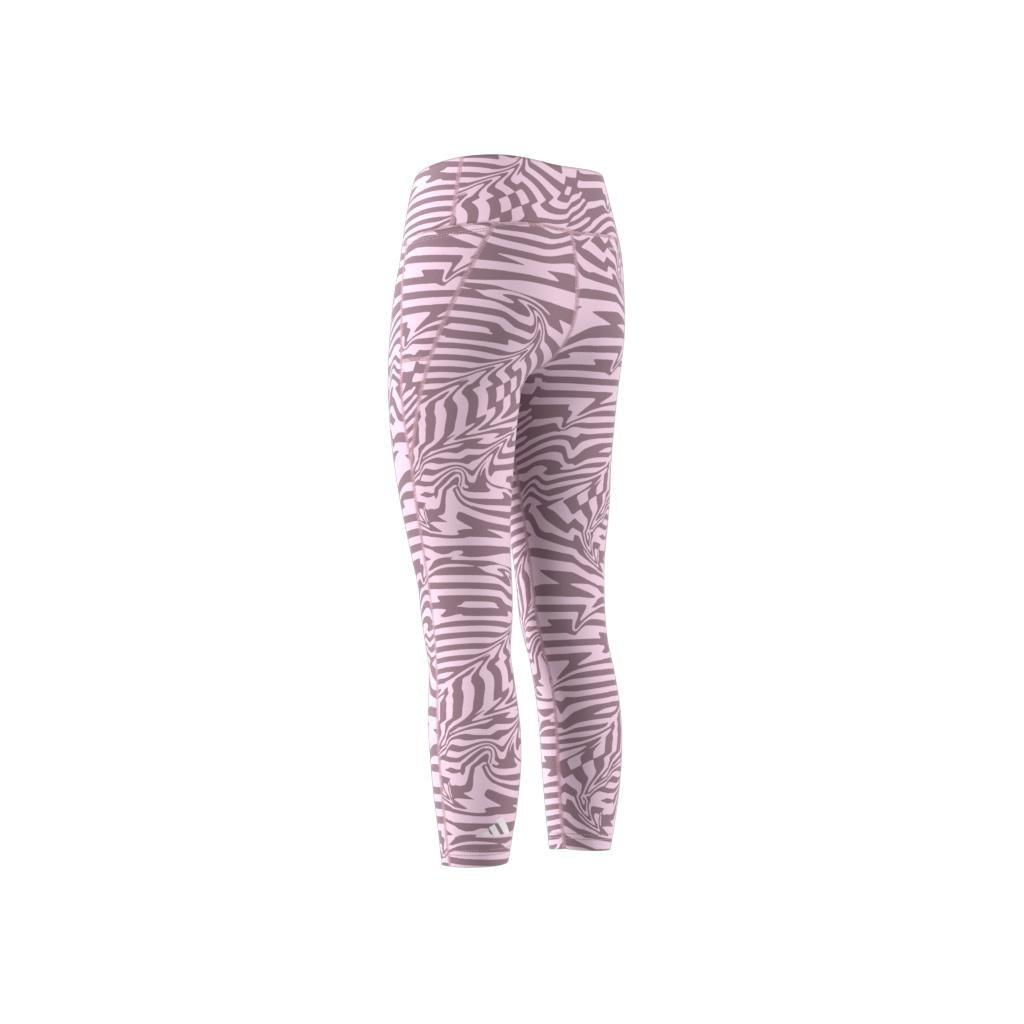 Kids Allover Print Optime 7/8 High-Rise Pocket Leggings, Pink, , large image number 13