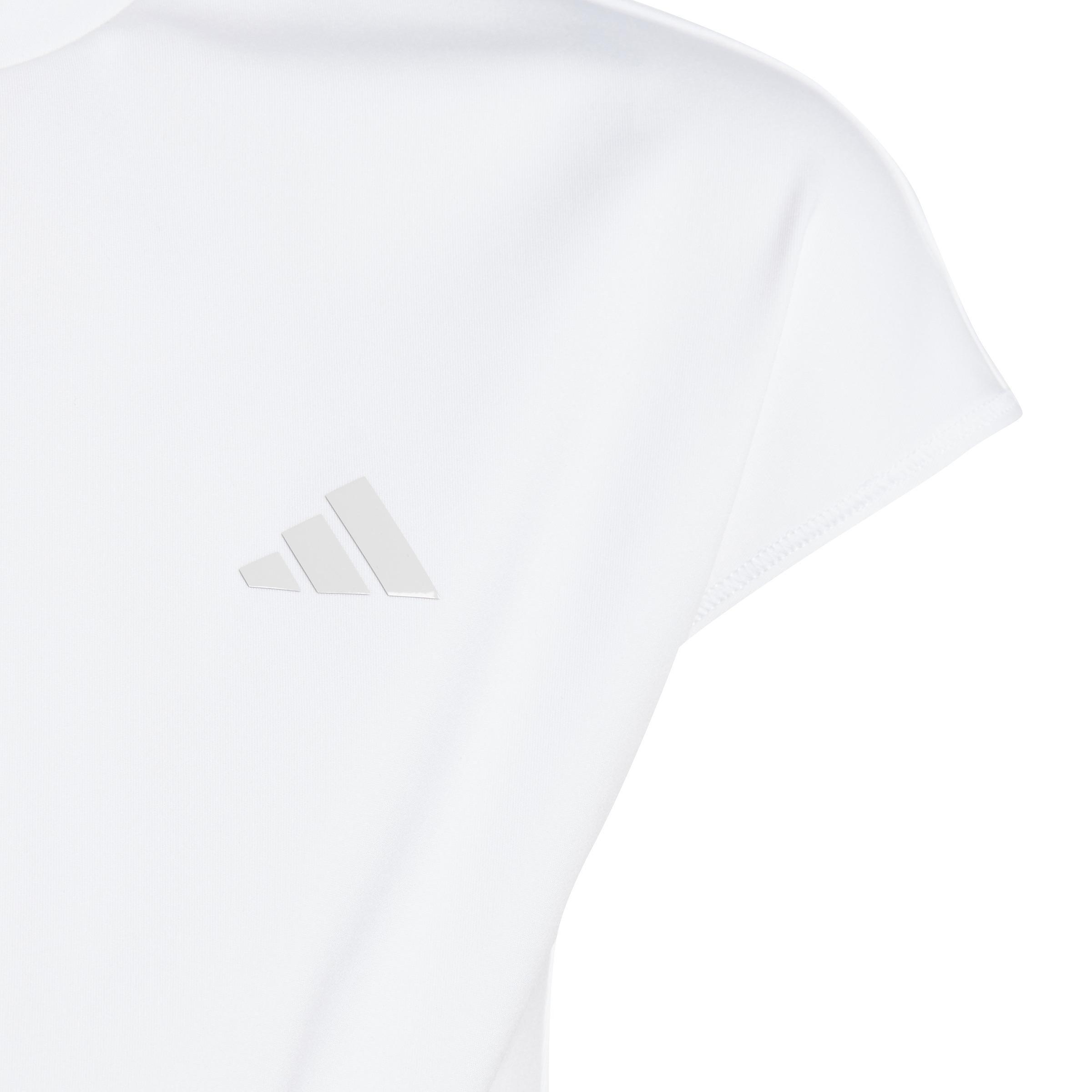 Kids Yoga Aeroready Crop Slim T-Shirt, White, A901_ONE, large image number 3