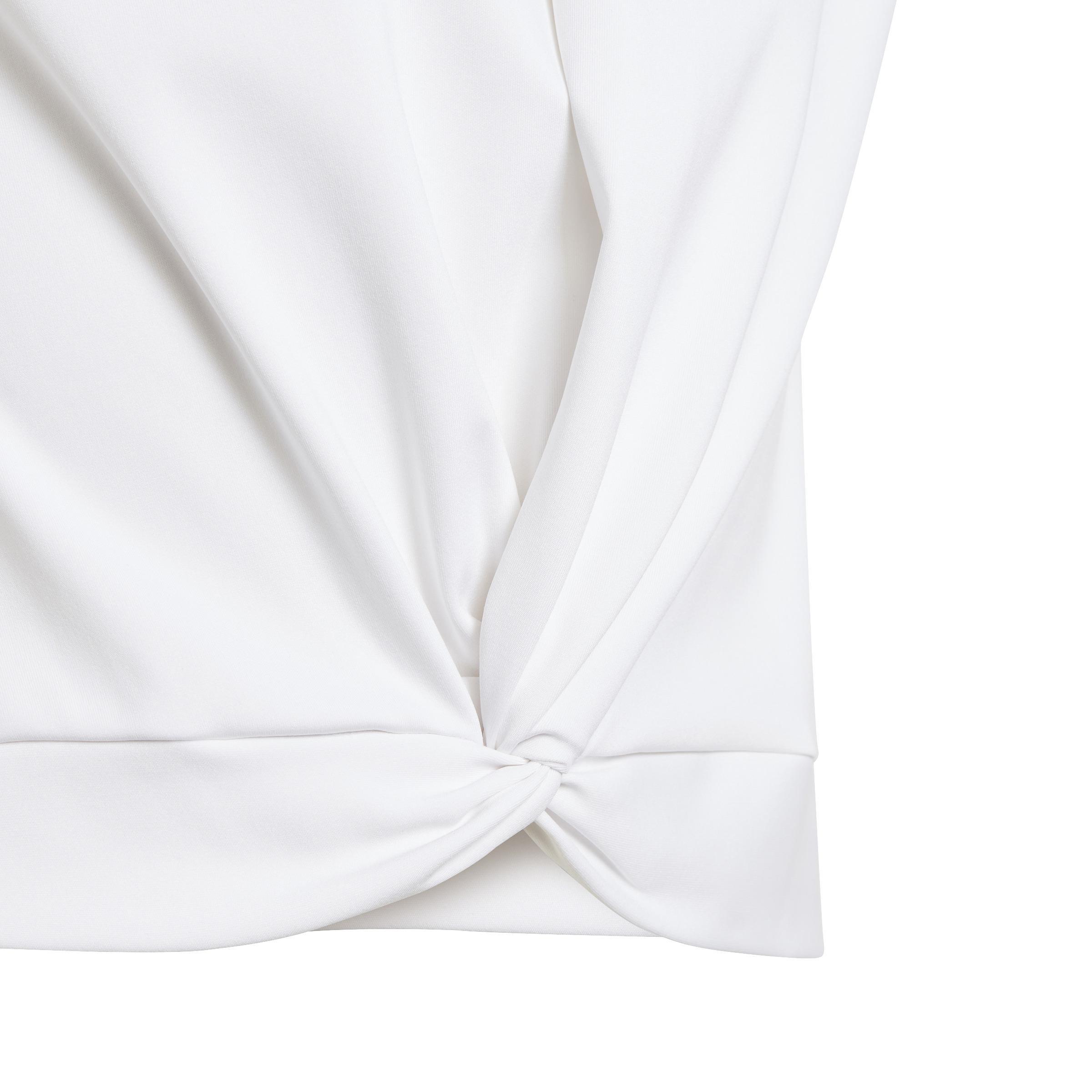 Kids Yoga Aeroready Crop Slim T-Shirt, White, A901_ONE, large image number 4