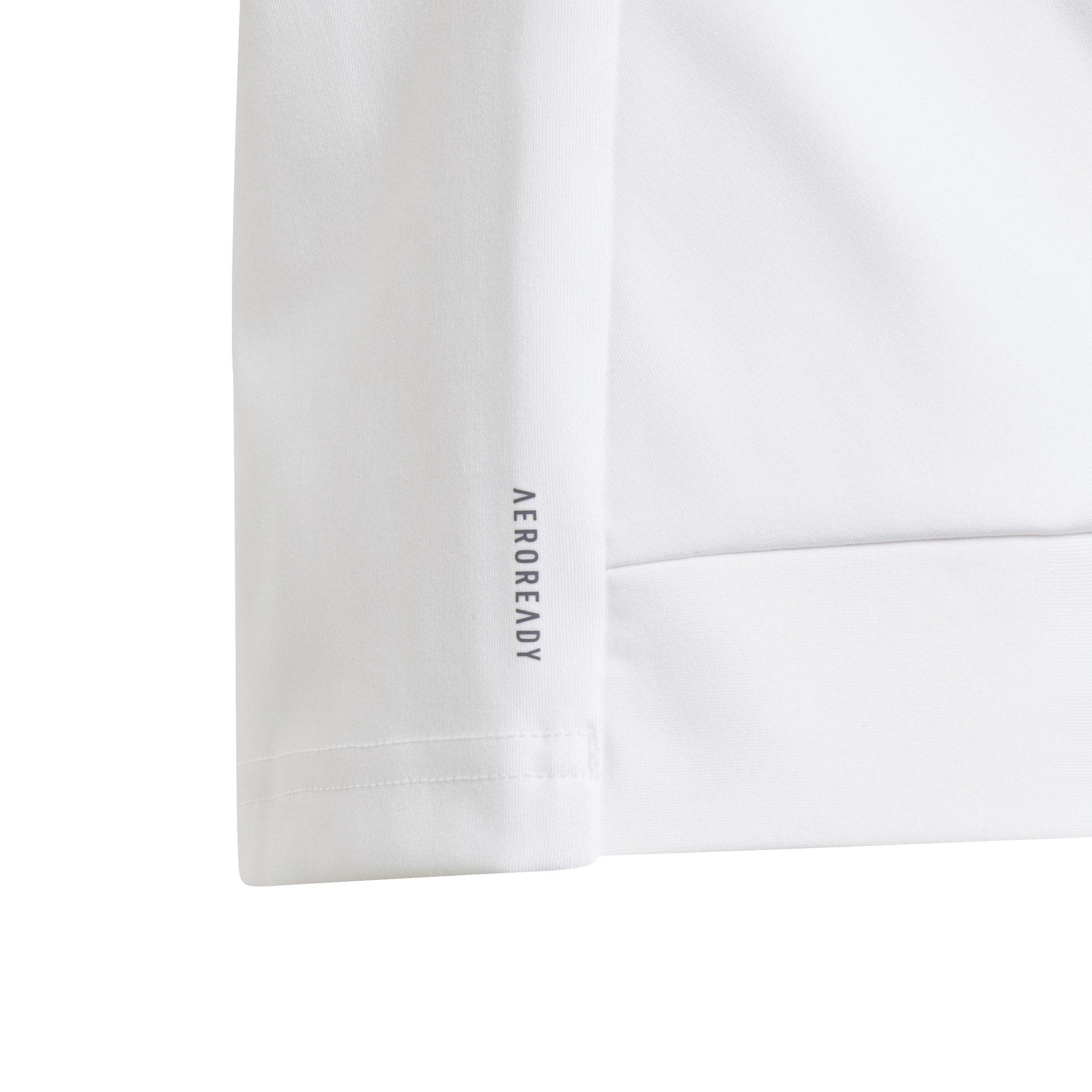 Kids Yoga Aeroready Crop Slim T-Shirt, White, A901_ONE, large image number 5