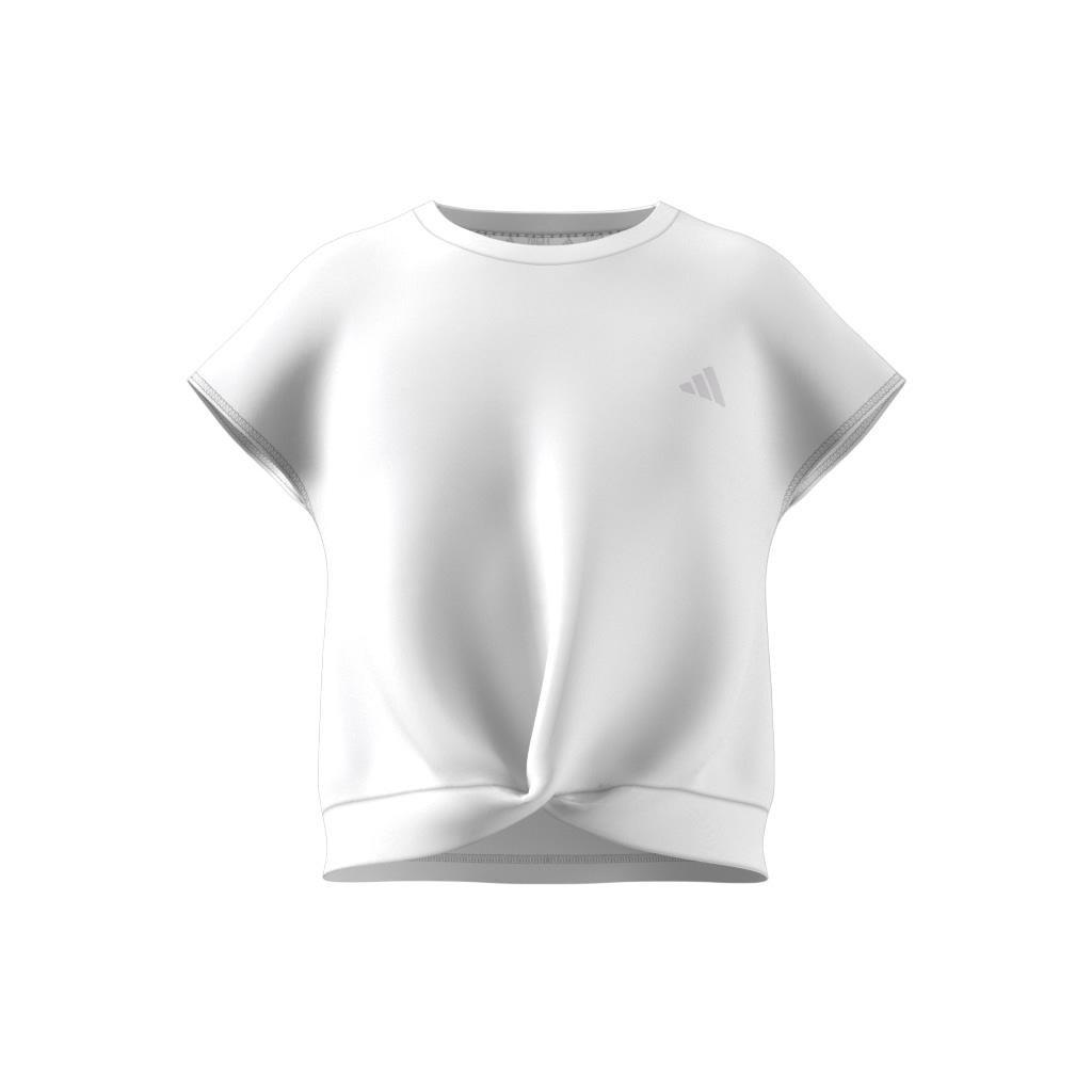 Kids Yoga Aeroready Crop Slim T-Shirt, White, A901_ONE, large image number 6