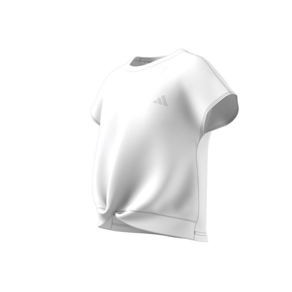 Kids Yoga Aeroready Crop Slim T-Shirt, White, A901_ONE, large image number 7