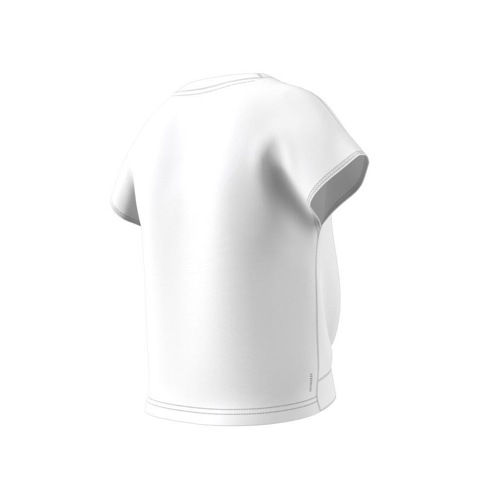 Kids Yoga Aeroready Crop Slim T-Shirt, White, A901_ONE, large image number 11