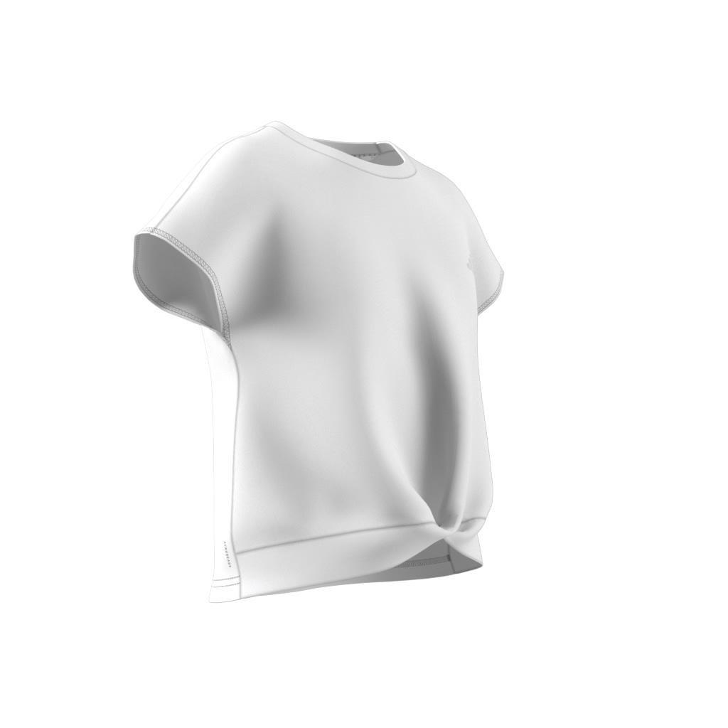 Kids Yoga Aeroready Crop Slim T-Shirt, White, A901_ONE, large image number 13