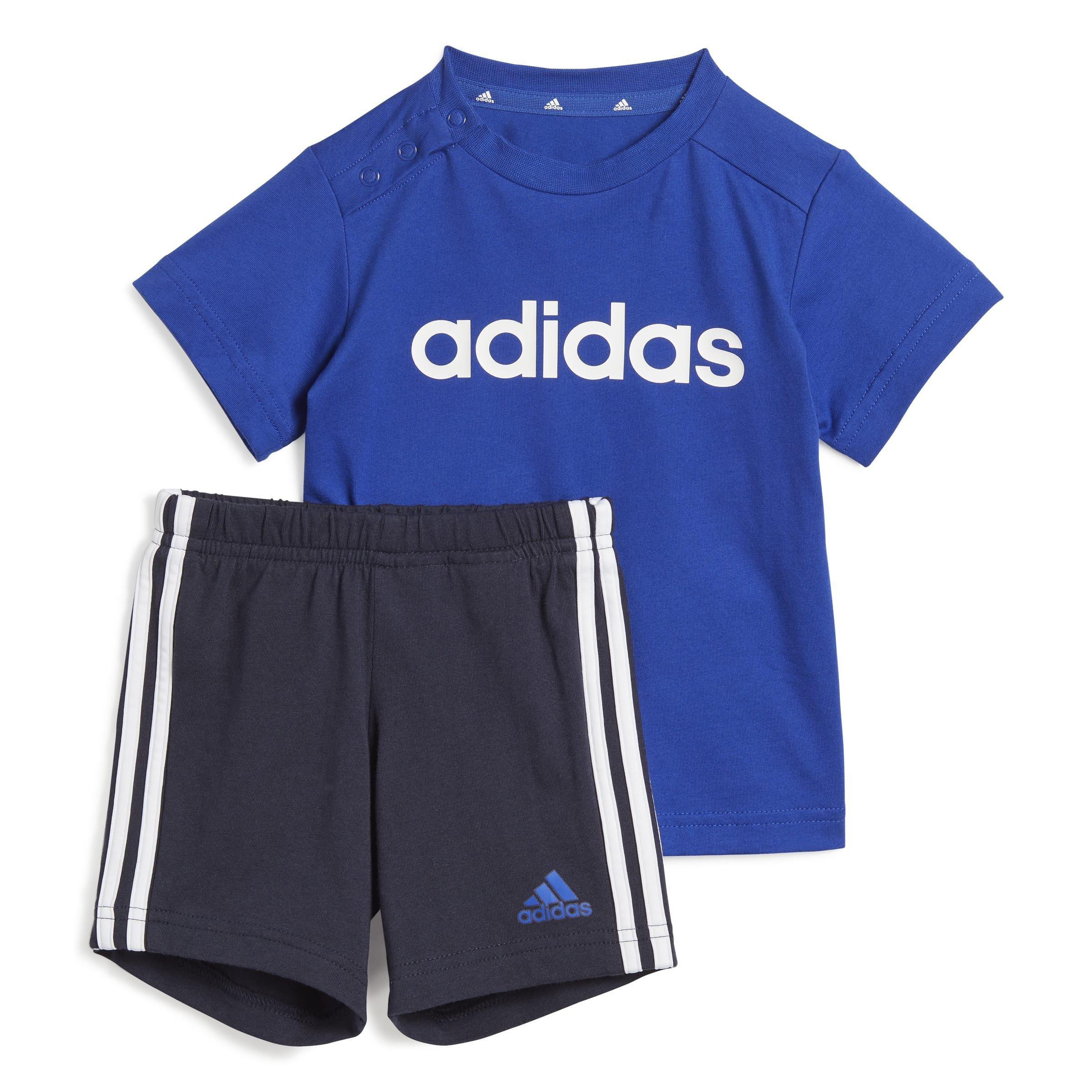 Unisex Kids Essentials Lineage Organic Cotton Tee and Shorts Set, Blue, , medium