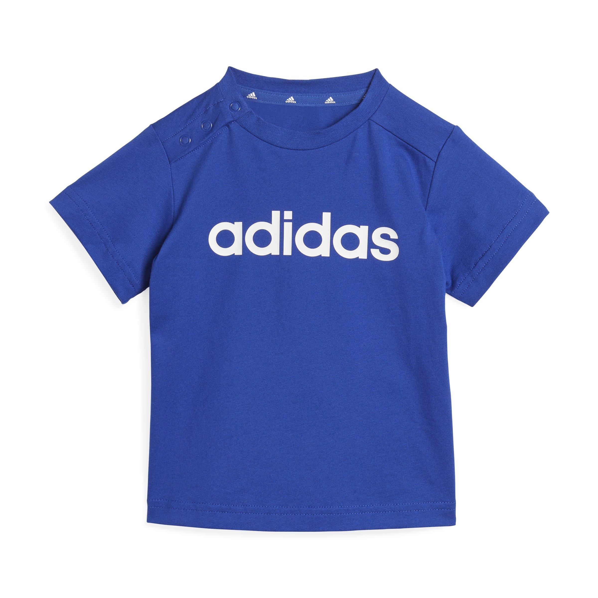 Unisex Kids Essentials Lineage Organic Cotton Tee and Shorts Set, Blue, , large image number 7