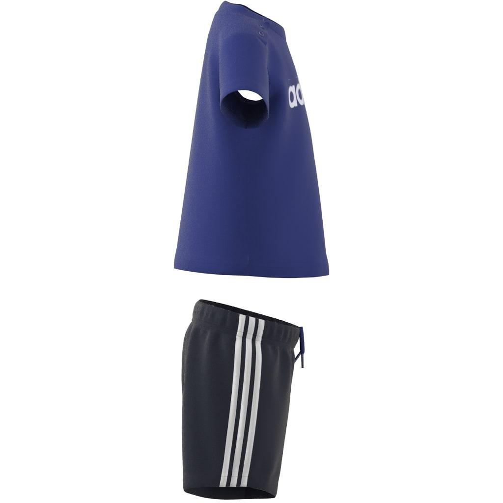 Unisex Kids Essentials Lineage Organic Cotton Tee and Shorts Set, Blue, A901_ONE, large image number 7