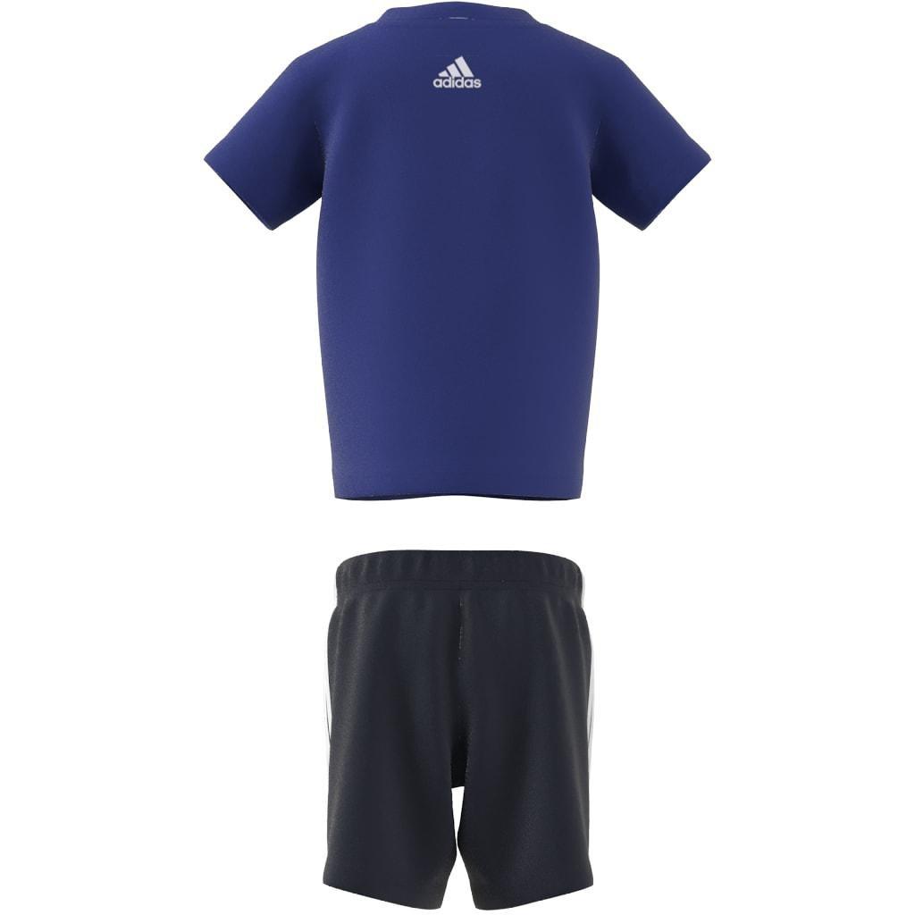 Unisex Kids Essentials Lineage Organic Cotton Tee and Shorts Set, Blue, , large image number 9